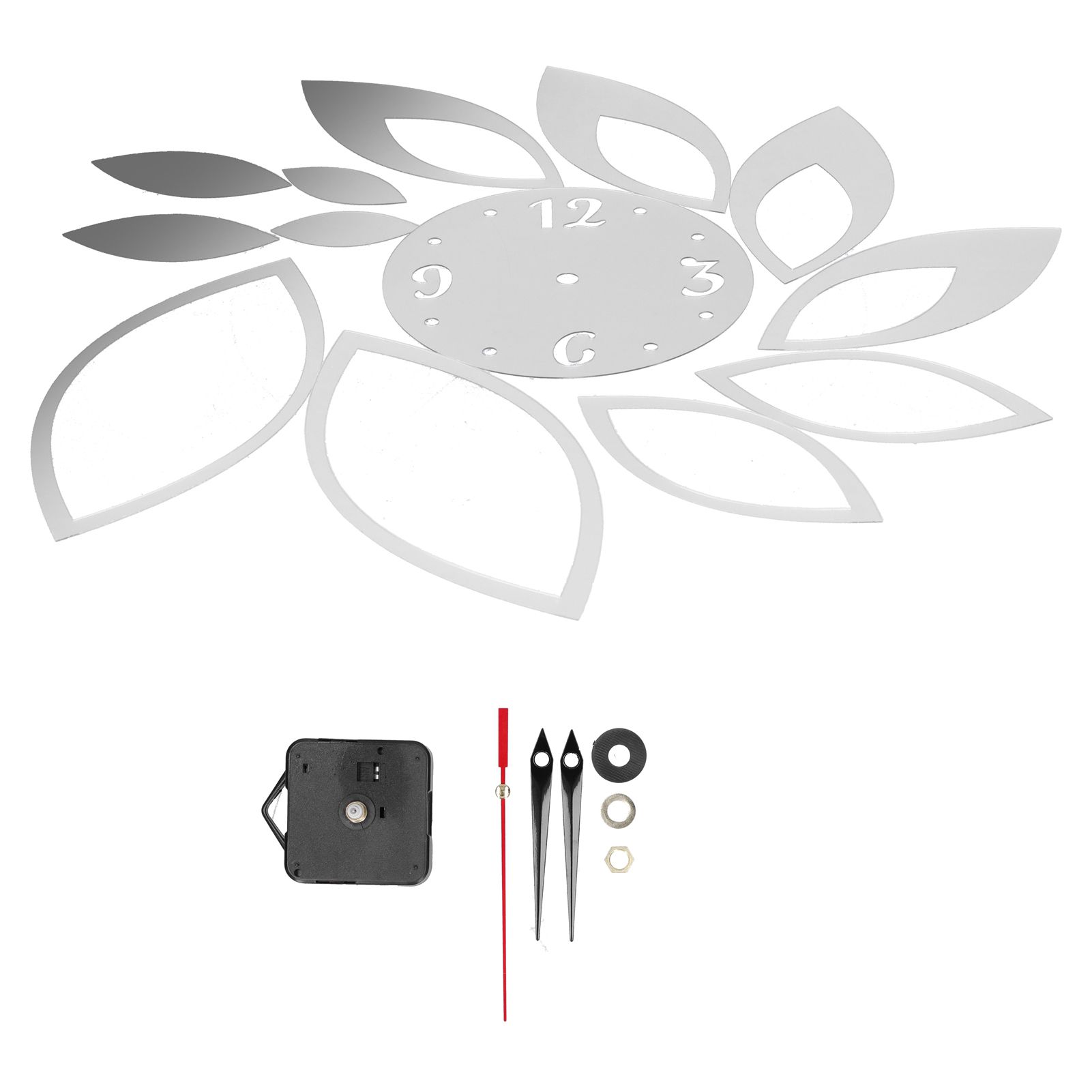DIY Mirror Wall Clock Stickers Modern Decor for Home Living Room Background view 5