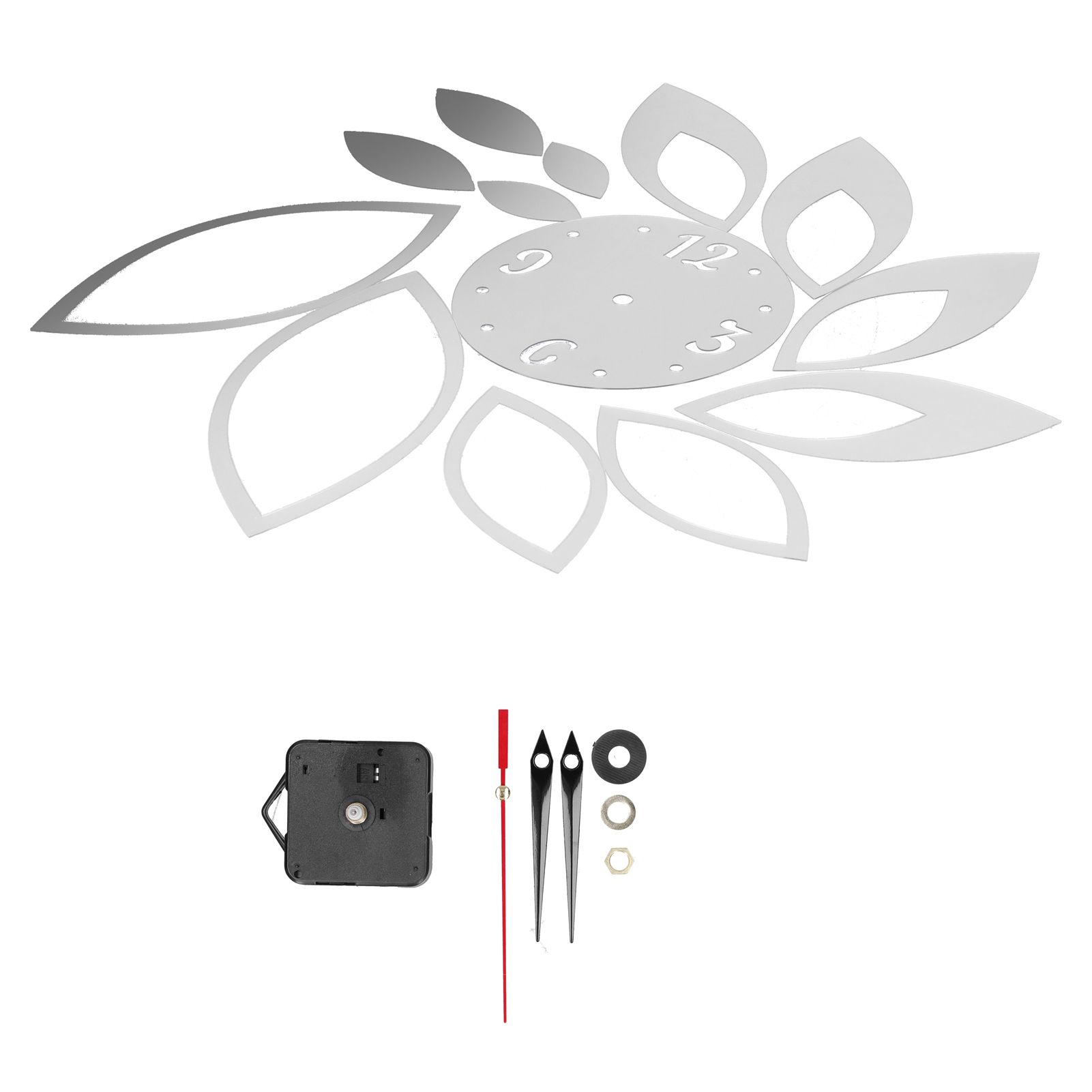 DIY Mirror Wall Clock Stickers Modern Decor for Home Living Room Background view 6