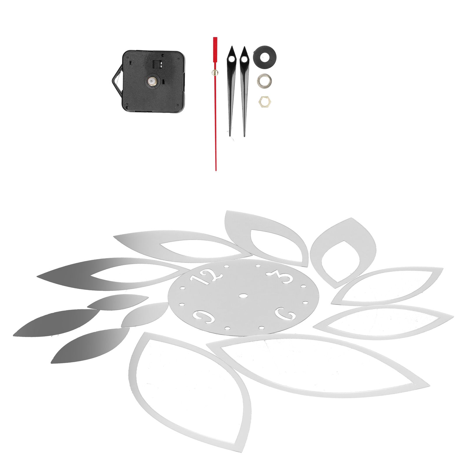 DIY Mirror Wall Clock Stickers Modern Decor for Home Living Room Background view 8