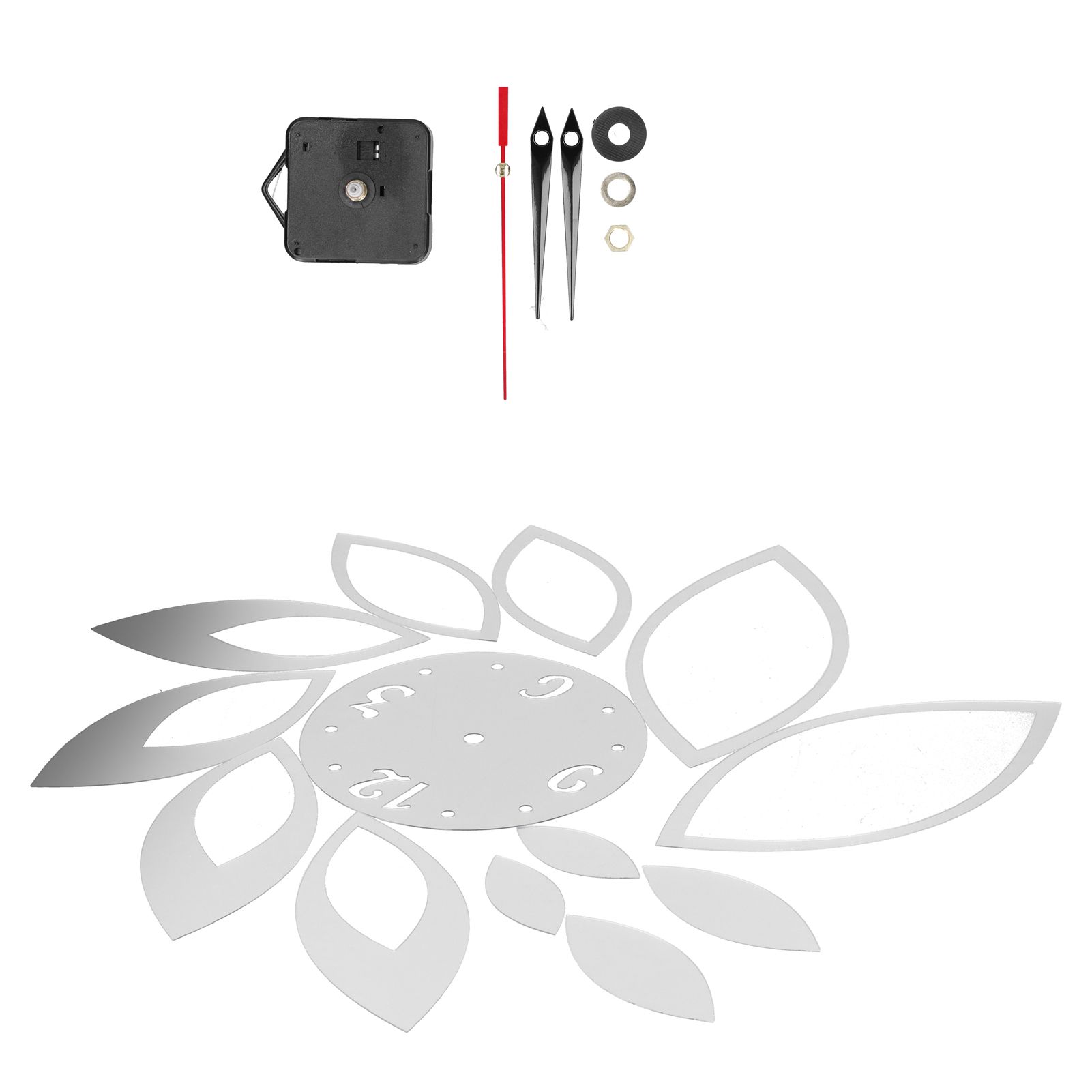 DIY Mirror Wall Clock Stickers Modern Decor for Home Living Room Background view 10