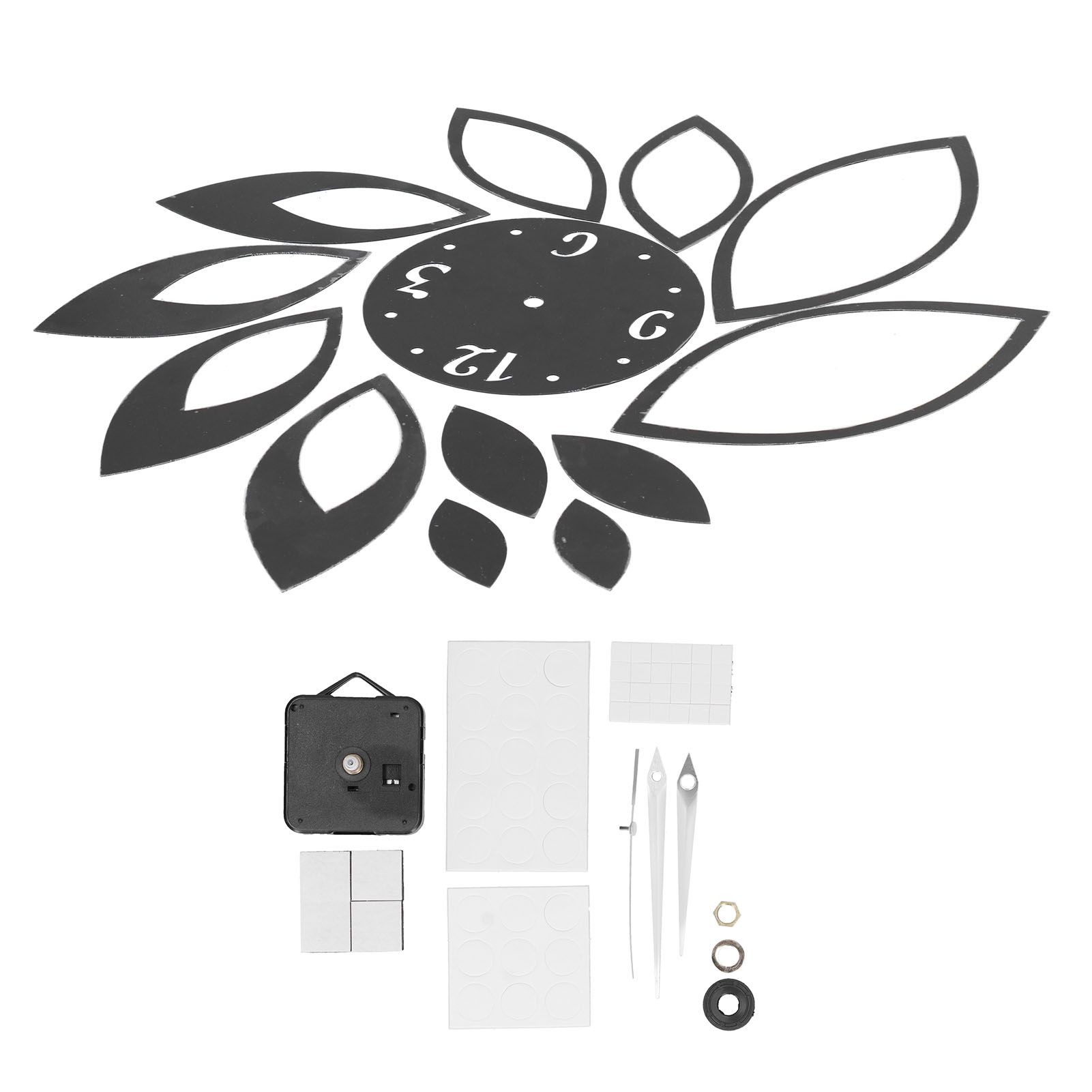 DIY Mirror Wall Clock Stickers Modern Decor for Home Living Room Background view 3