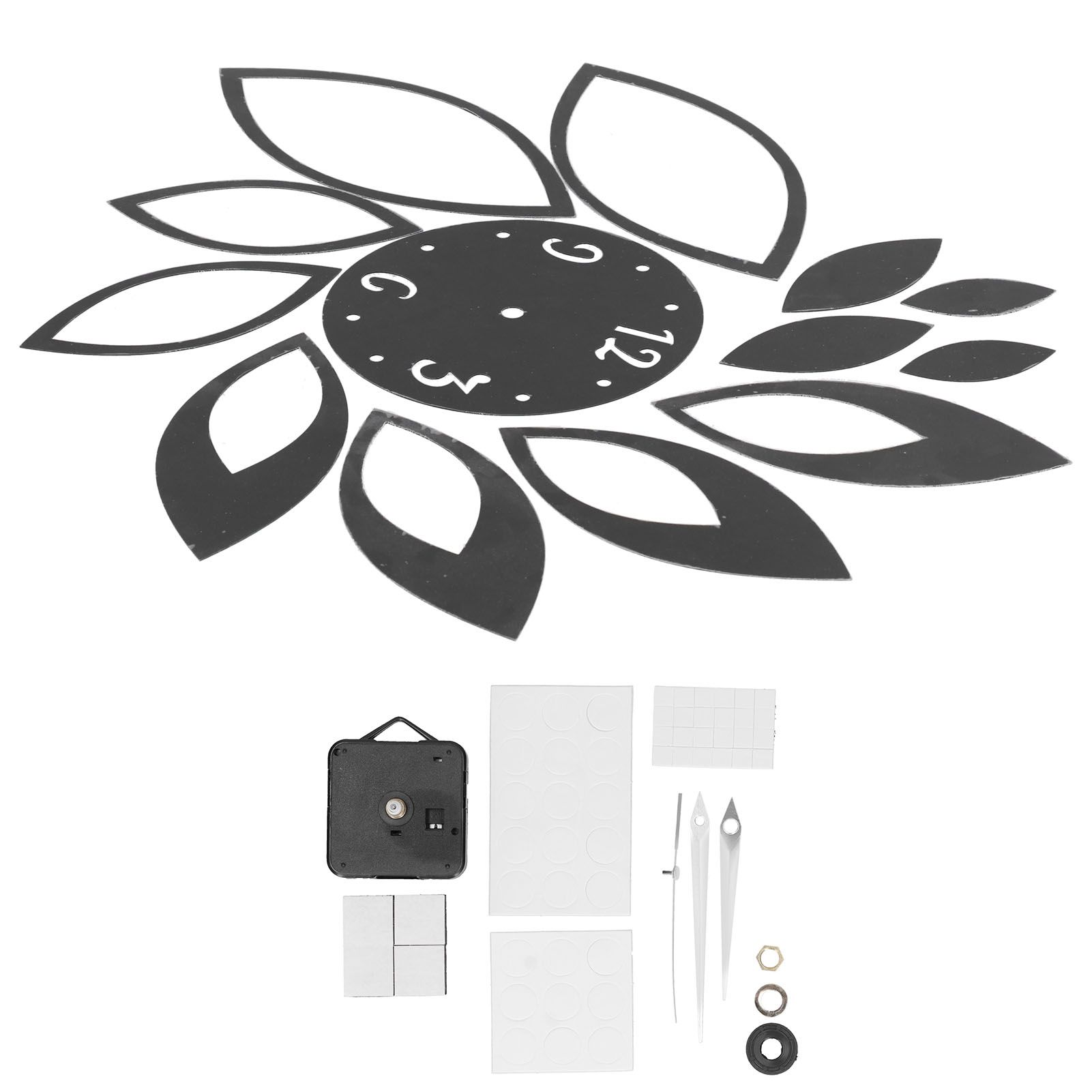 DIY Mirror Wall Clock Stickers Modern Decor for Home Living Room Background view 4