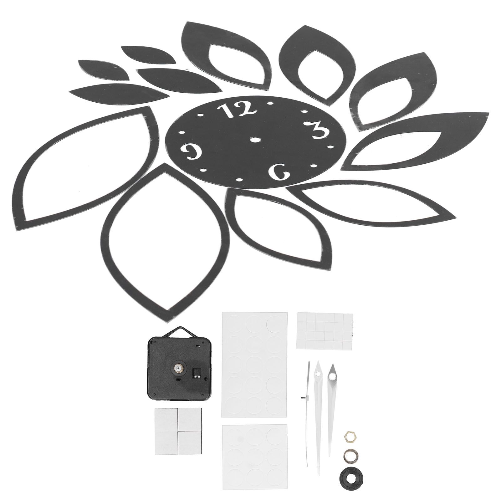 DIY Mirror Wall Clock Stickers Modern Decor for Home Living Room Background view 5