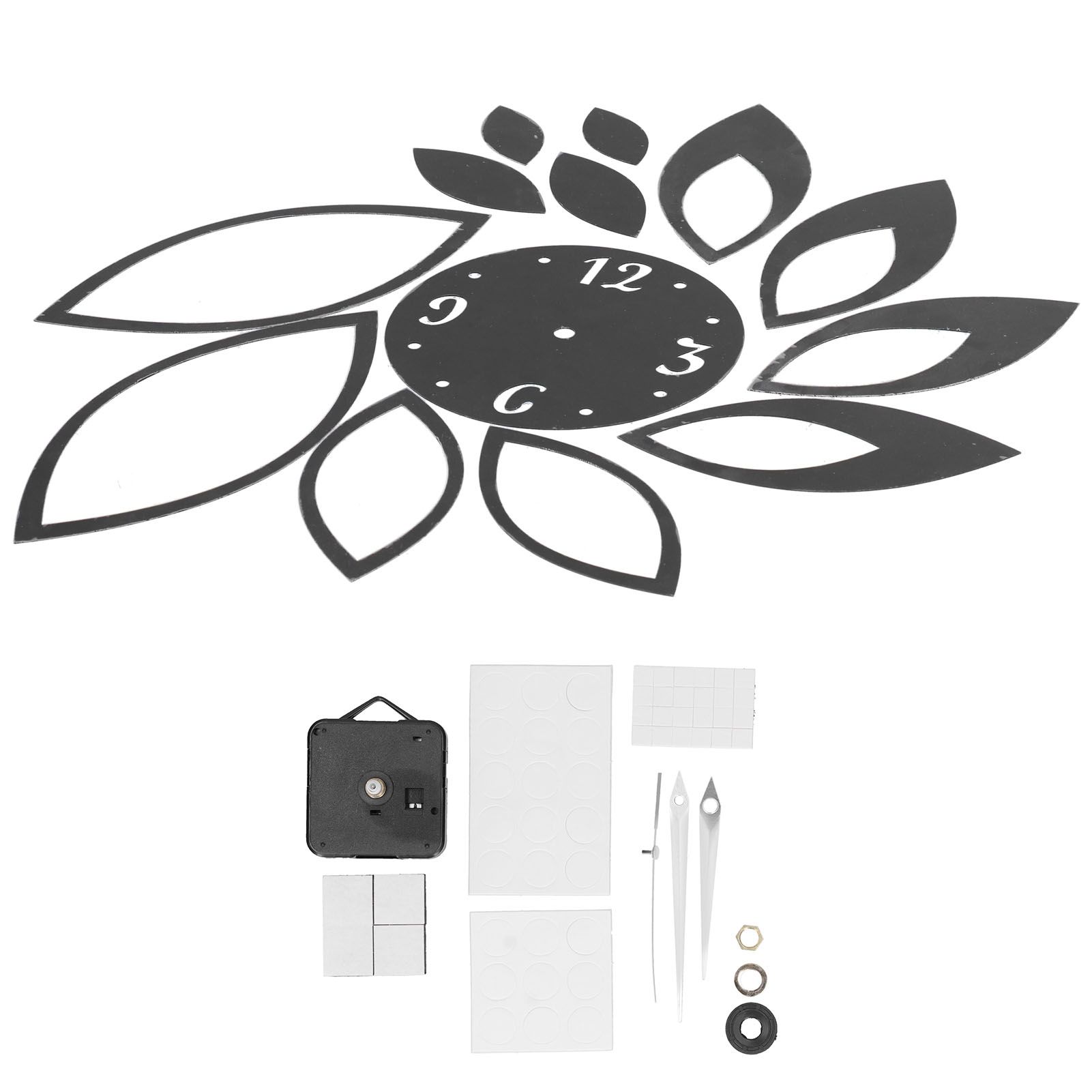 DIY Mirror Wall Clock Stickers Modern Decor for Home Living Room Background view 6