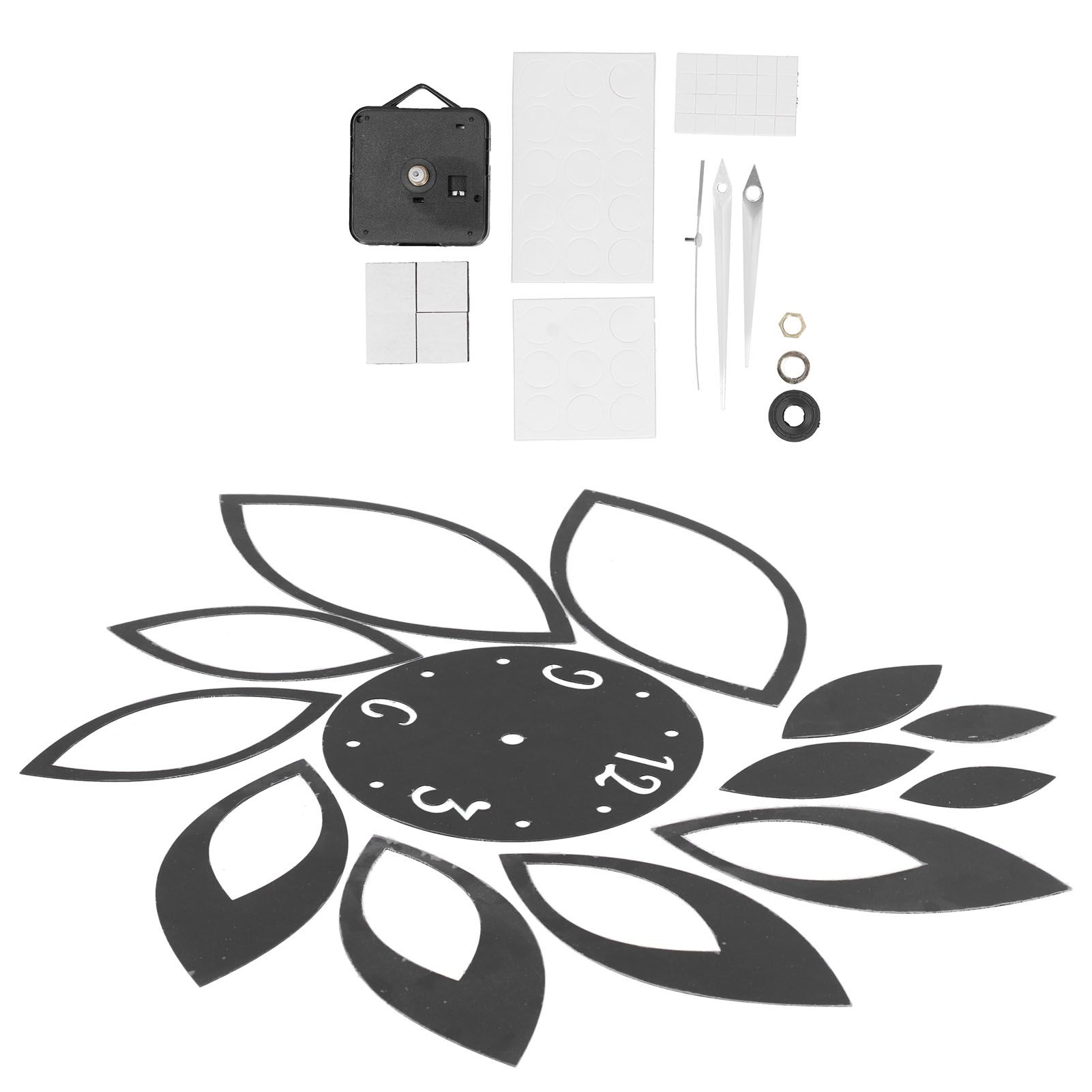 DIY Mirror Wall Clock Stickers Modern Decor for Home Living Room Background view 8