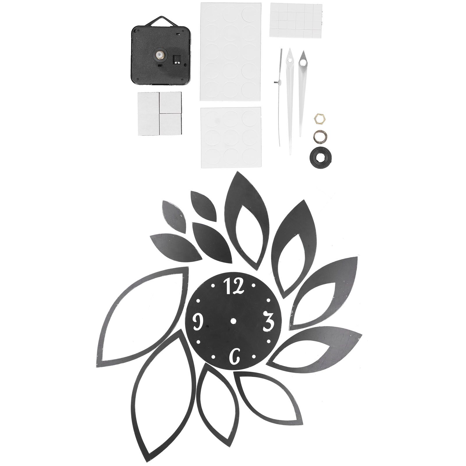 DIY Mirror Wall Clock Stickers Modern Decor for Home Living Room Background view 10