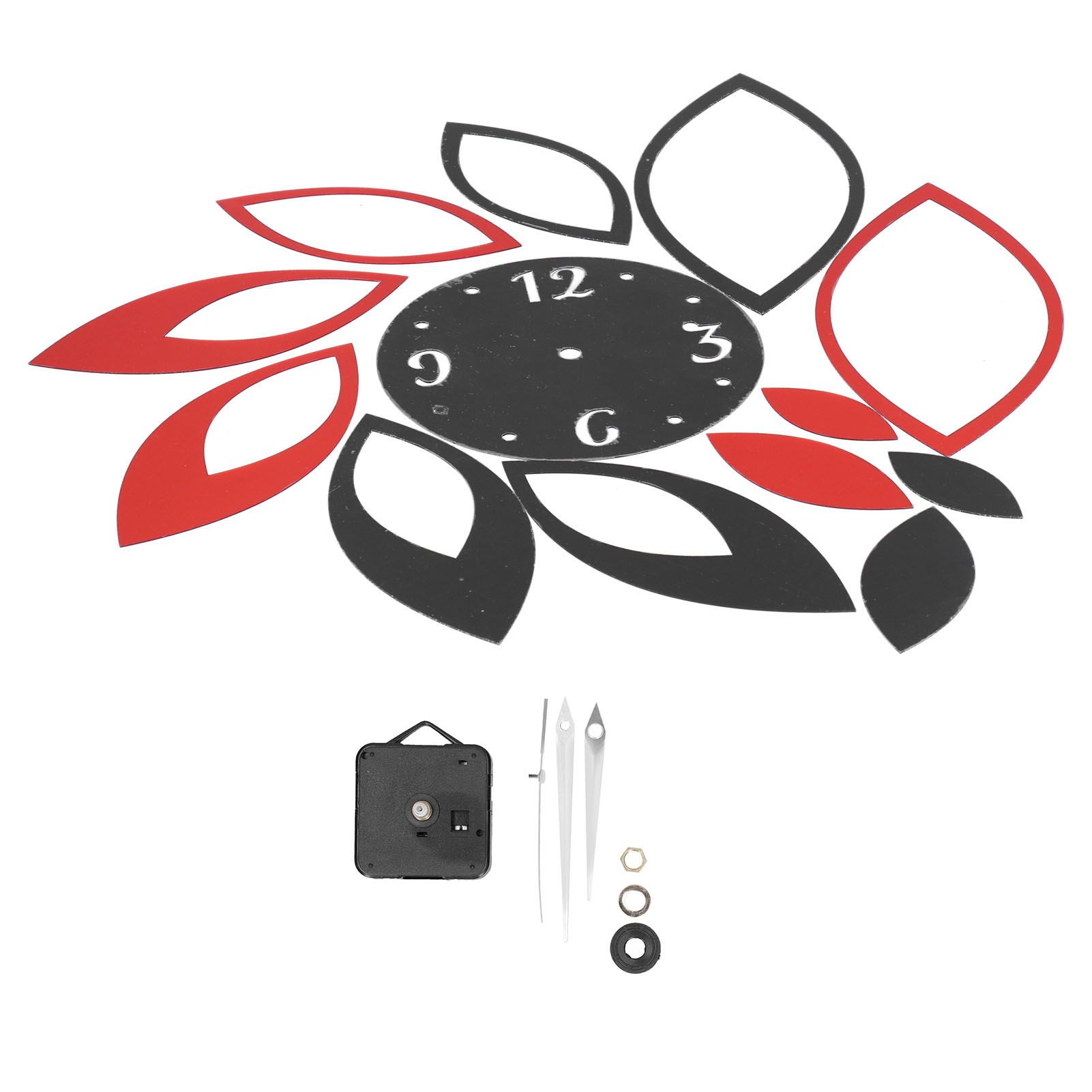 DIY Mirror Wall Clock Stickers Modern Decor for Home Living Room Background view 2