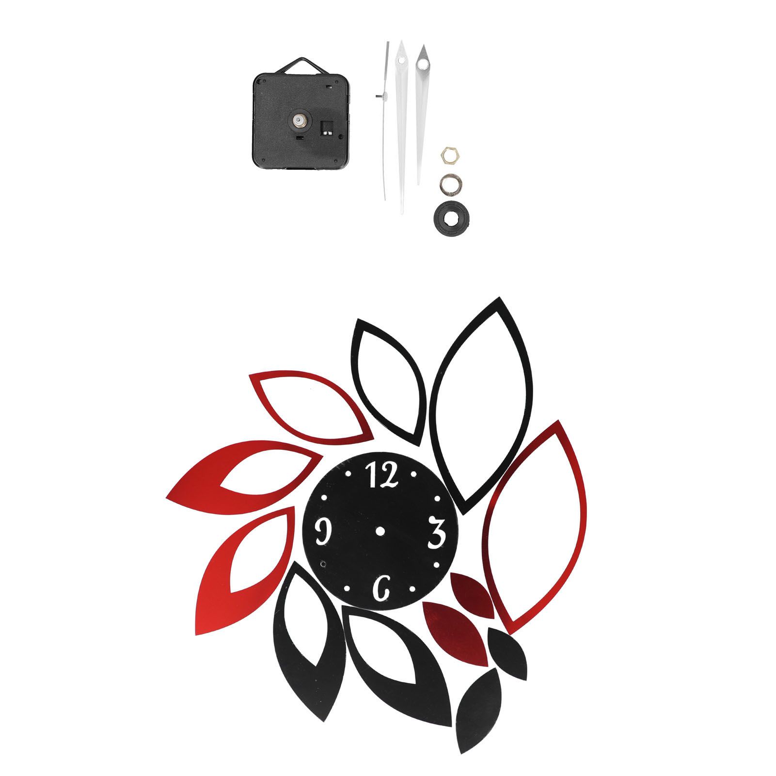 DIY Mirror Wall Clock Stickers Modern Decor for Home Living Room Background view 6