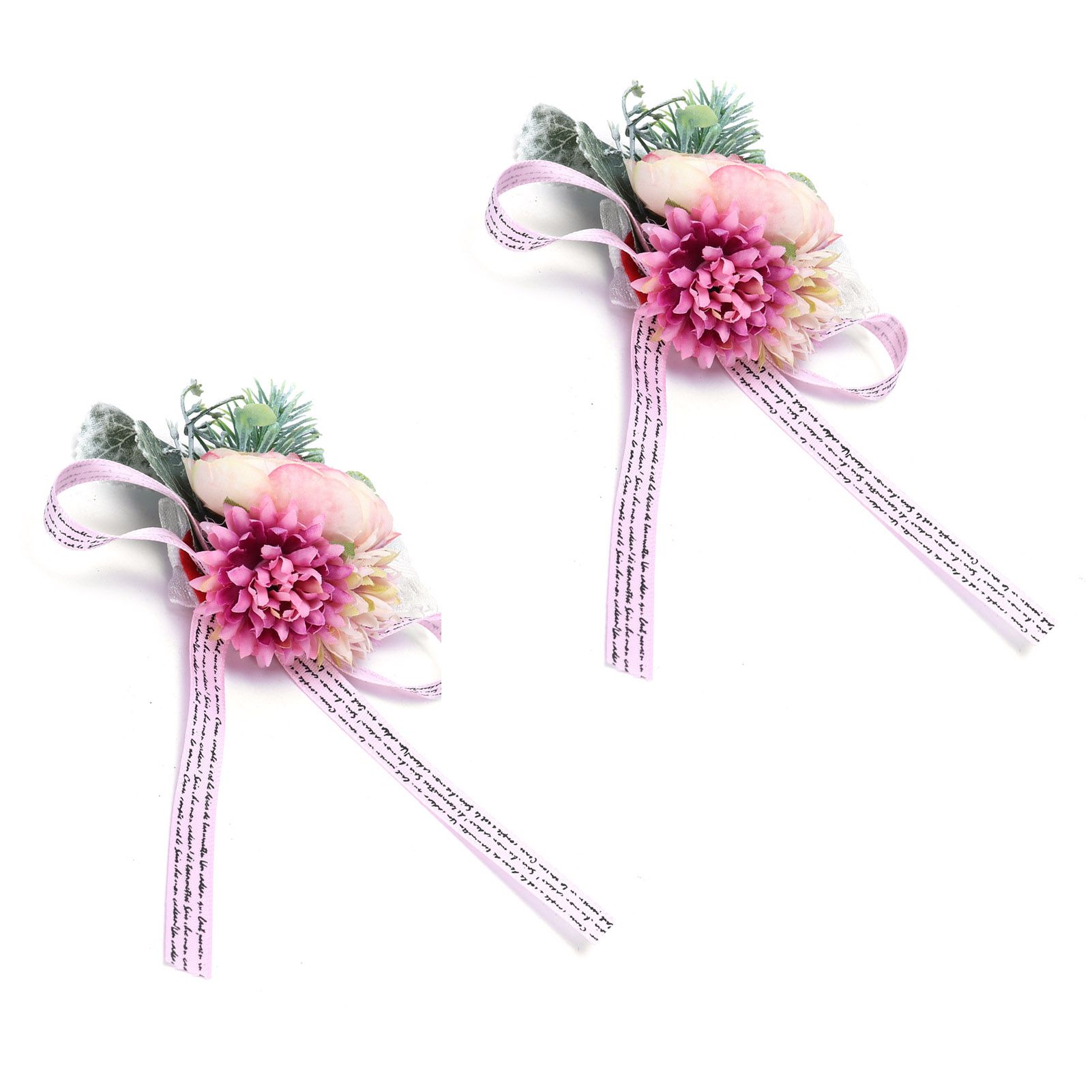 2Pcs Wedding Bridal Corsage Bridesmaid Wrist Flower for Wedding Party view 9