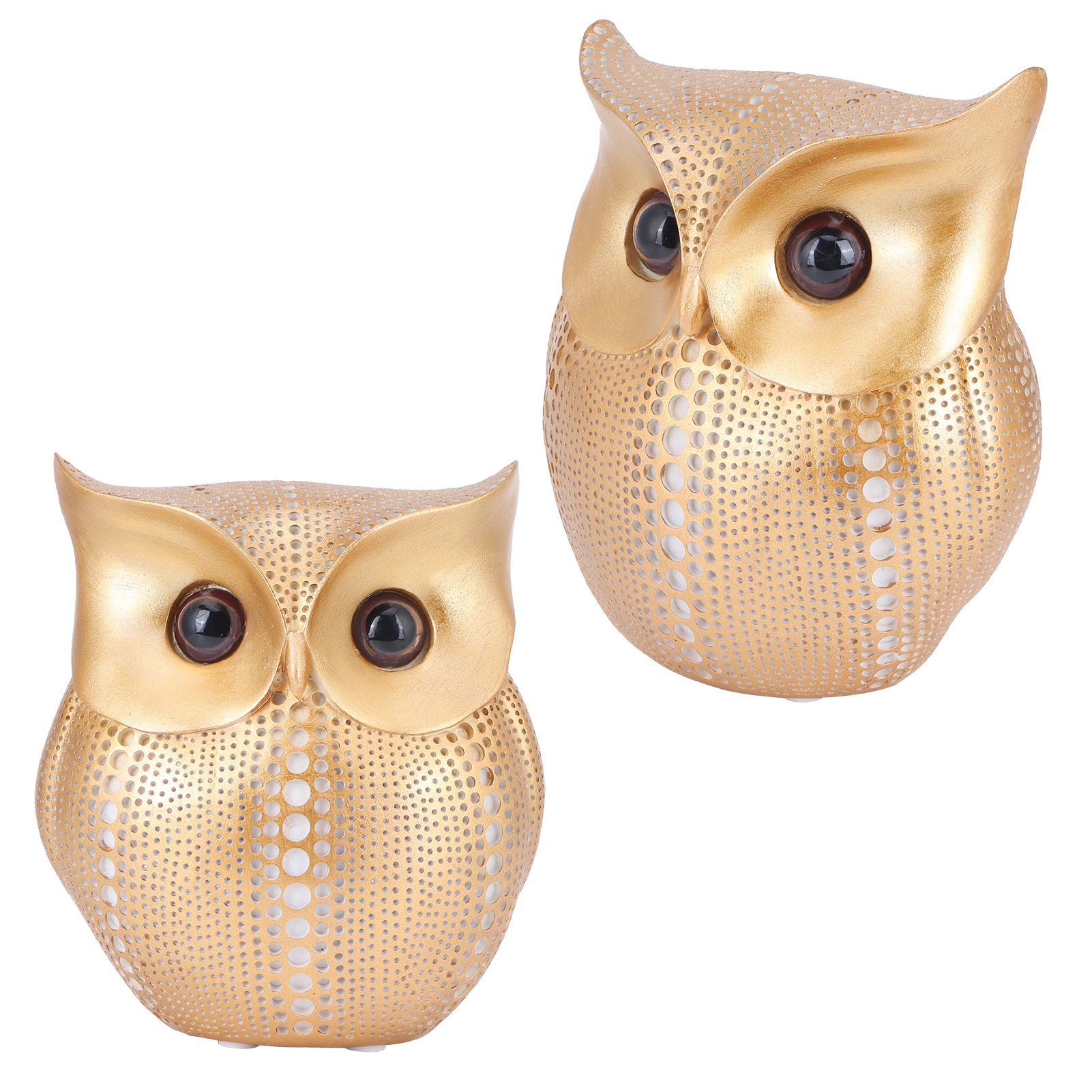 Owl Statue Figurine Nordic Resin Animal Sculpture Ornament Craft Home Desktop view 9