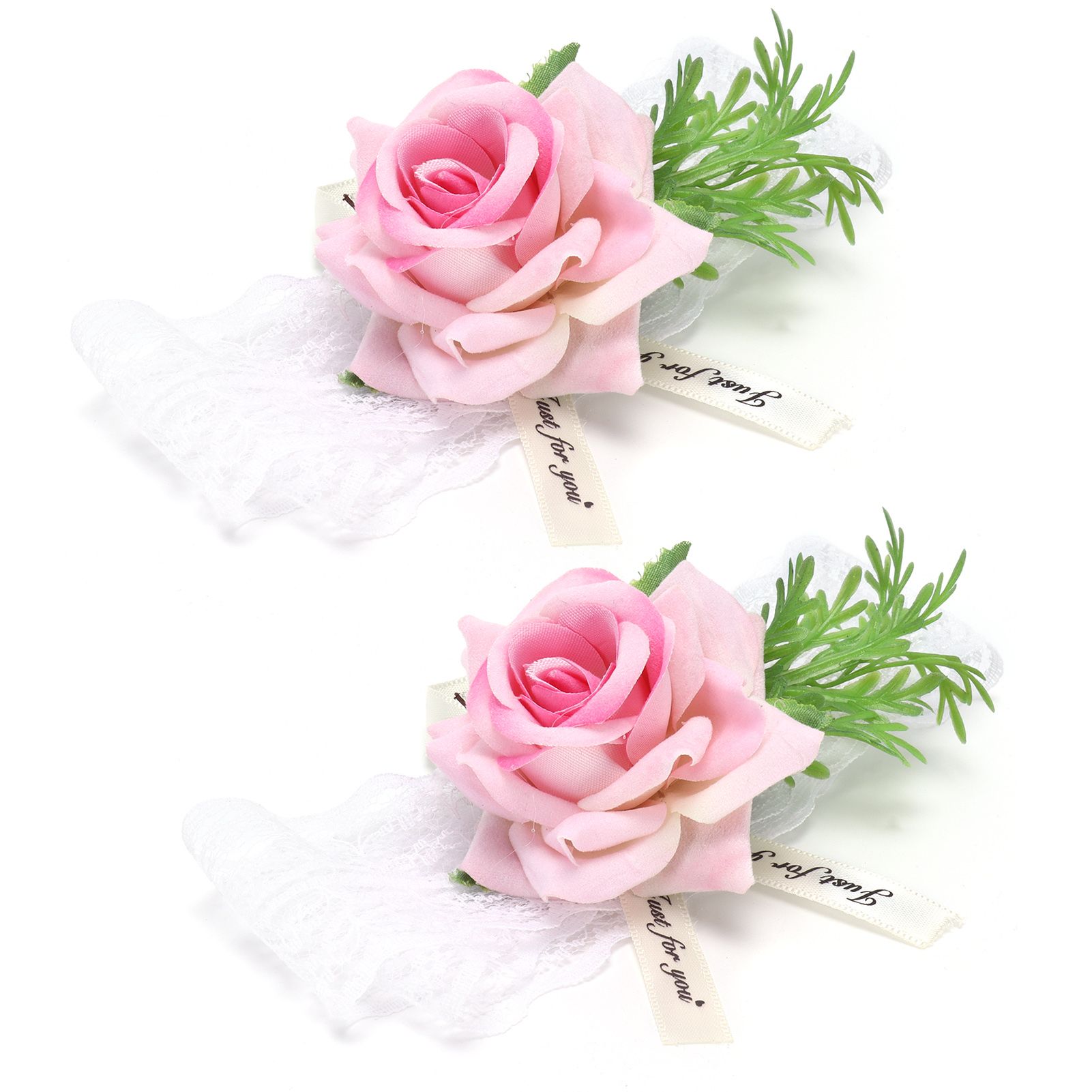 2Pcs Bridesmaid Silk Wrist Flower Bridal Corsage Wedding Ceremony Decoration view 7