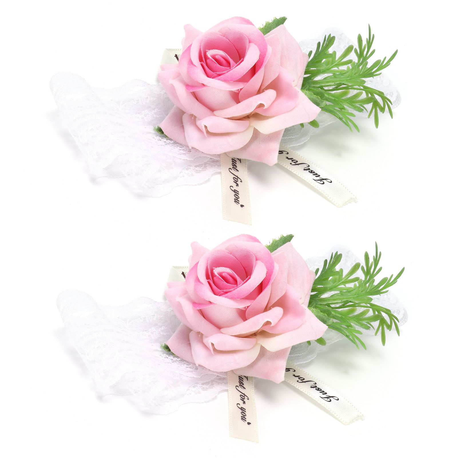 2Pcs Bridesmaid Silk Wrist Flower Bridal Corsage Wedding Ceremony Decoration view 8