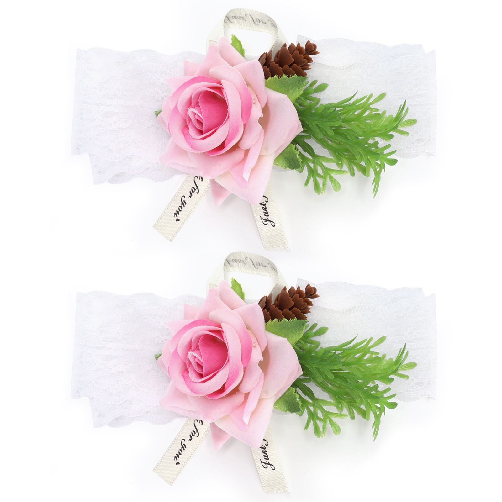 2Pcs Bridesmaid Silk Wrist Flower Bridal Corsage Wedding Ceremony Decoration view 10