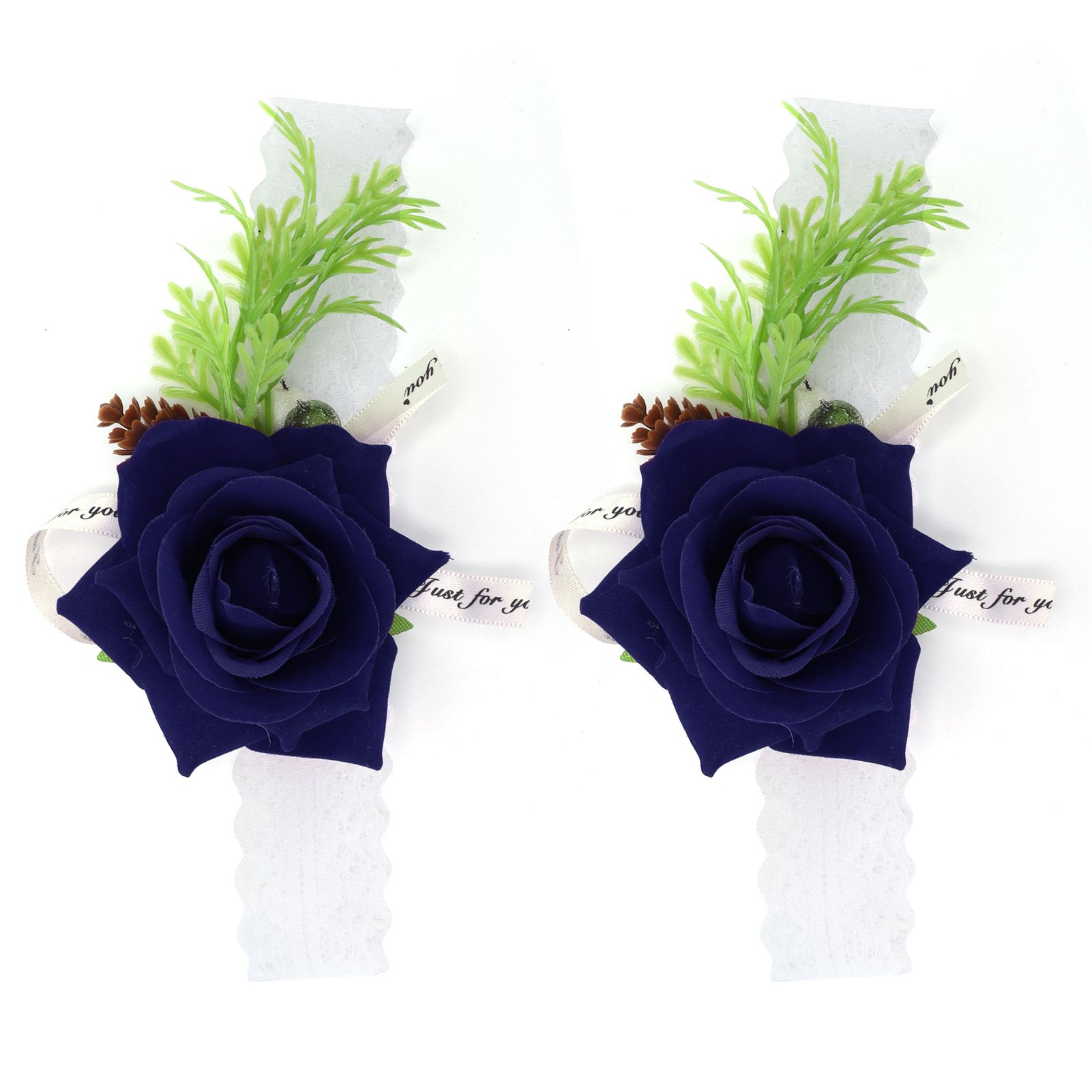 2Pcs Bridesmaid Silk Wrist Flower Bridal Corsage Wedding Ceremony Decoration view 6
