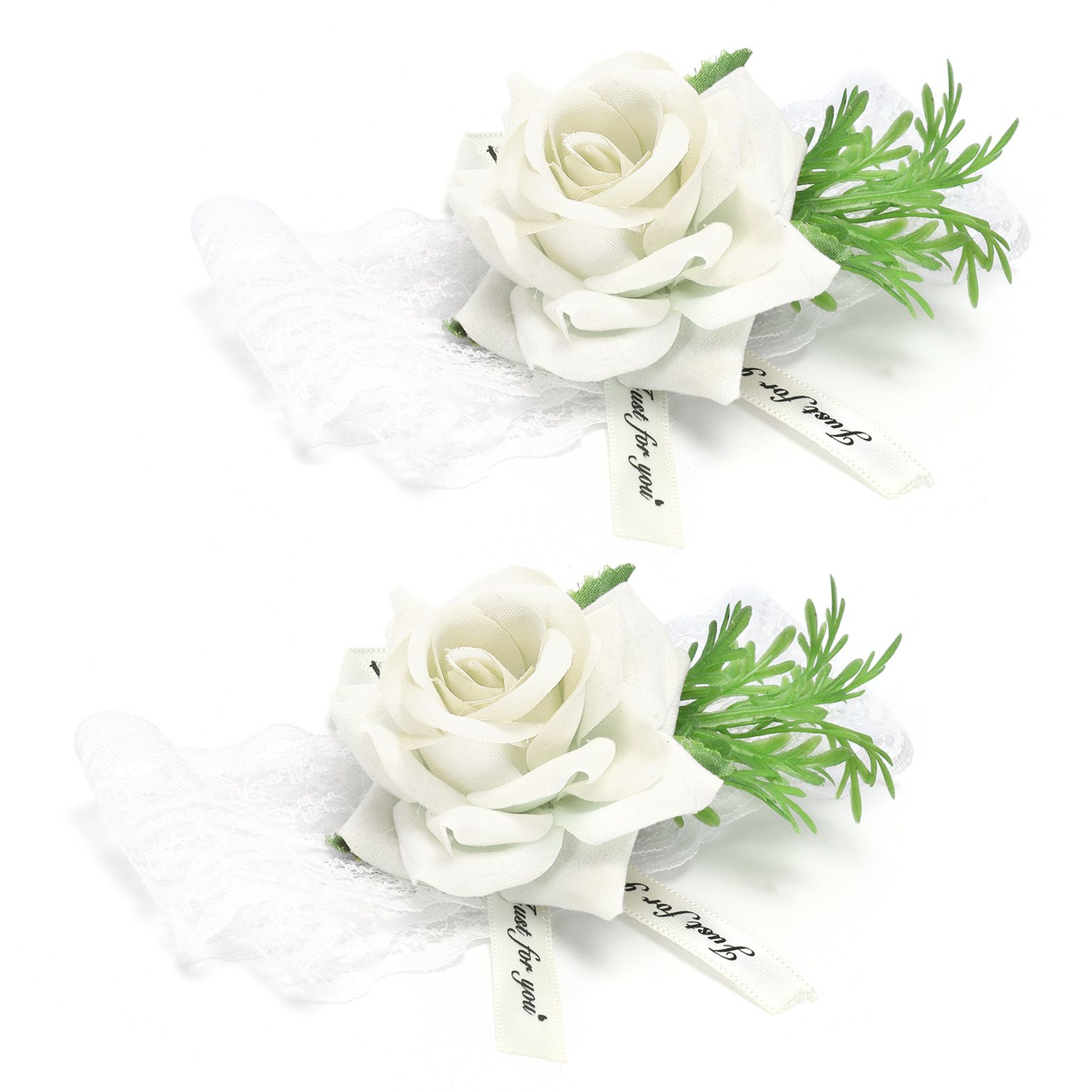 2Pcs Bridesmaid Silk Wrist Flower Bridal Corsage Wedding Ceremony Decoration view 9
