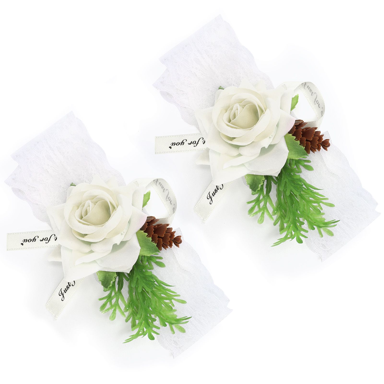 2Pcs Bridesmaid Silk Wrist Flower Bridal Corsage Wedding Ceremony Decoration view 10
