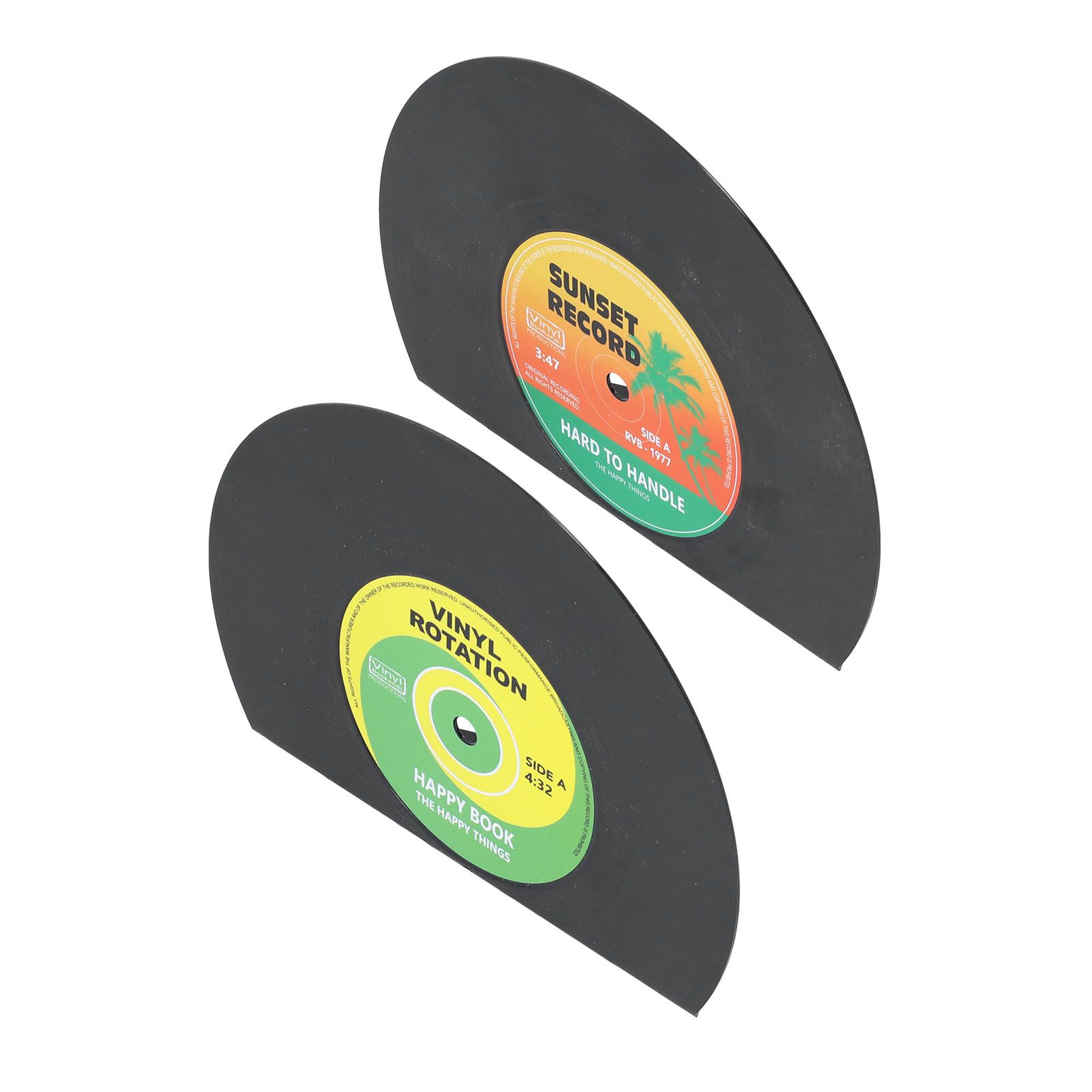 2Pcs/Set Bookend Vintage CD Record Shape Book Stand Holder Organizer Home view 3