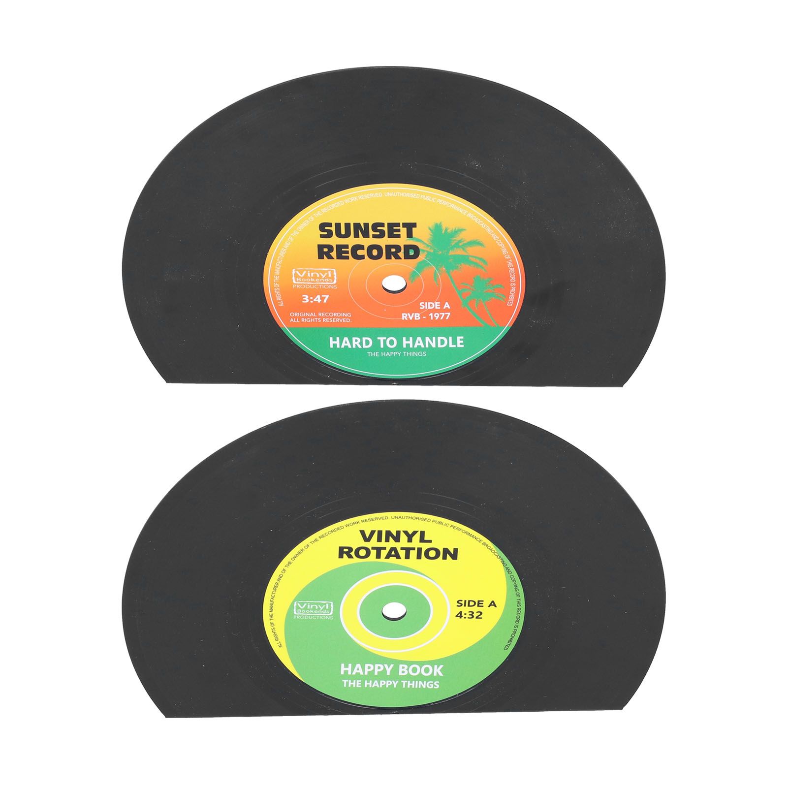 2Pcs/Set Bookend Vintage CD Record Shape Book Stand Holder Organizer Home view 4