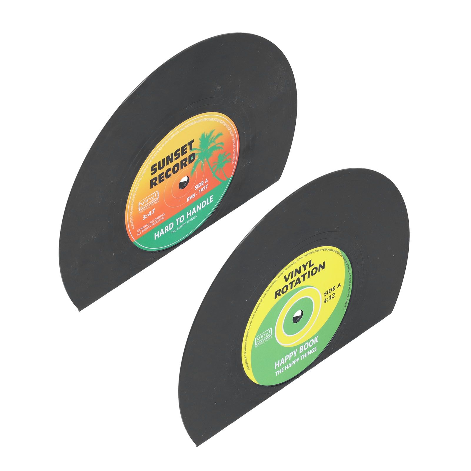 2Pcs/Set Bookend Vintage CD Record Shape Book Stand Holder Organizer Home view 5