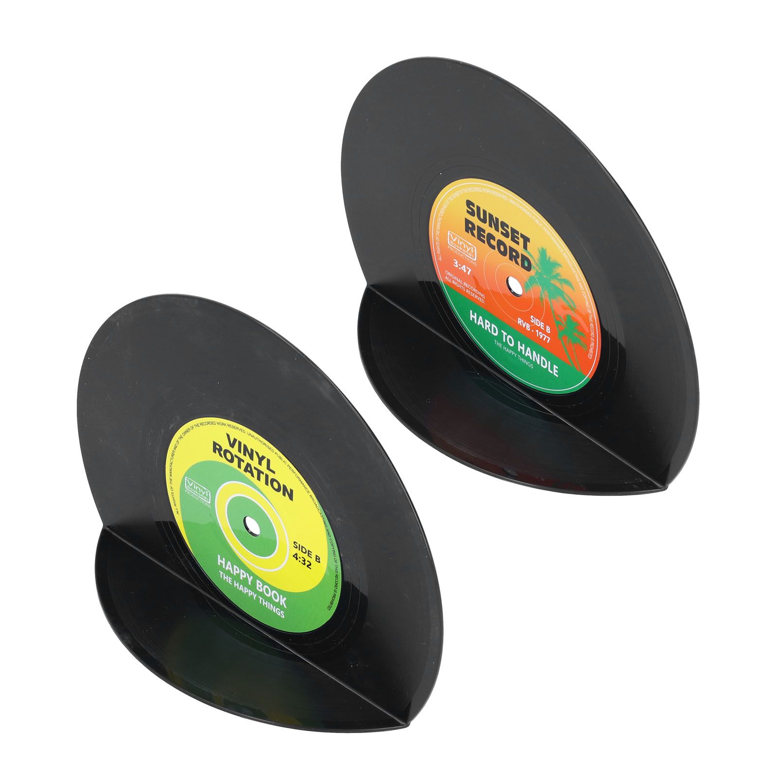 2Pcs/Set Bookend Vintage CD Record Shape Book Stand Holder Organizer Home view 6