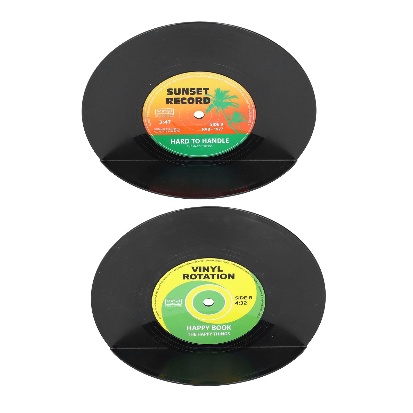 2Pcs/Set Bookend Vintage CD Record Shape Book Stand Holder Organizer Home view 7