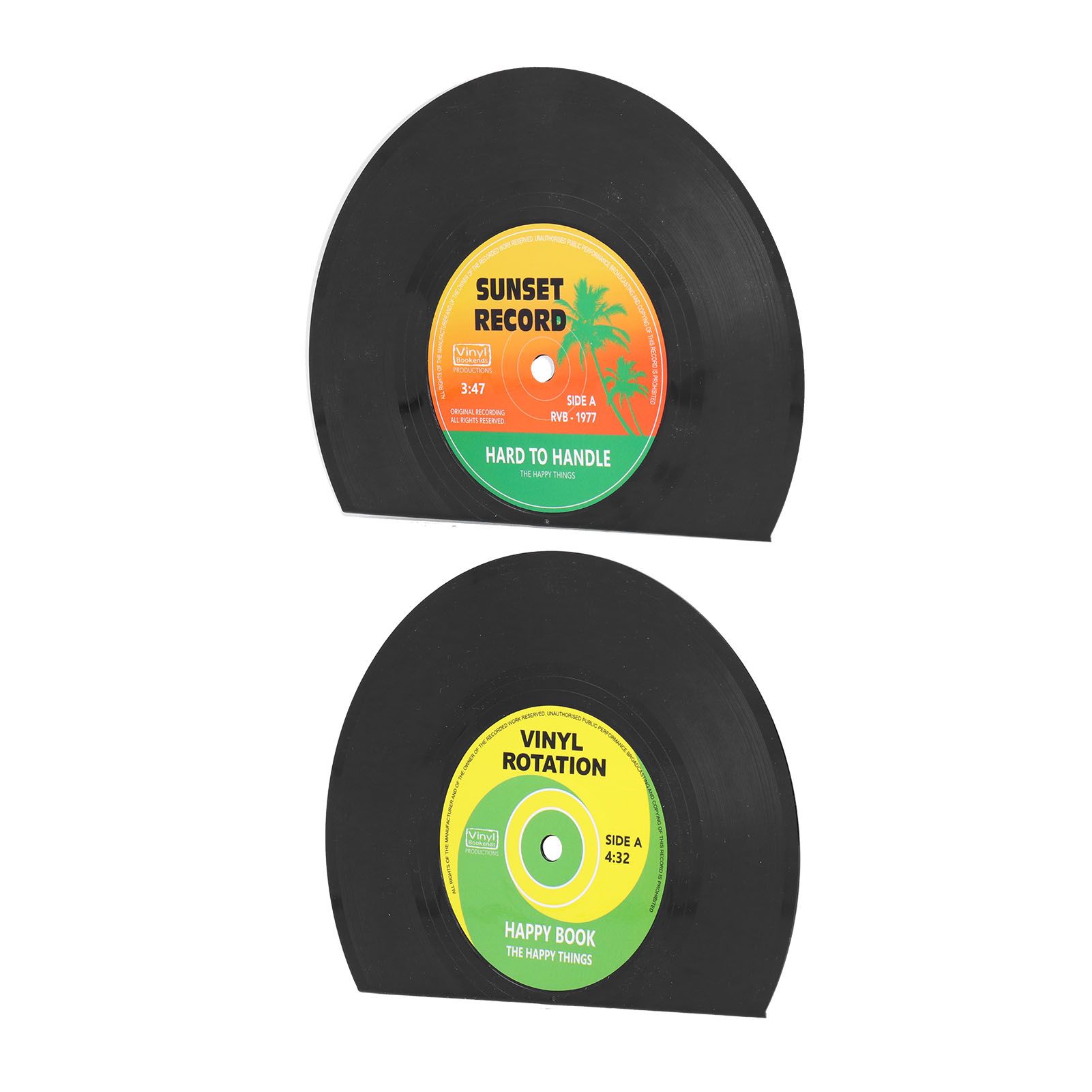 2Pcs/Set Bookend Vintage CD Record Shape Book Stand Holder Organizer Home view 8