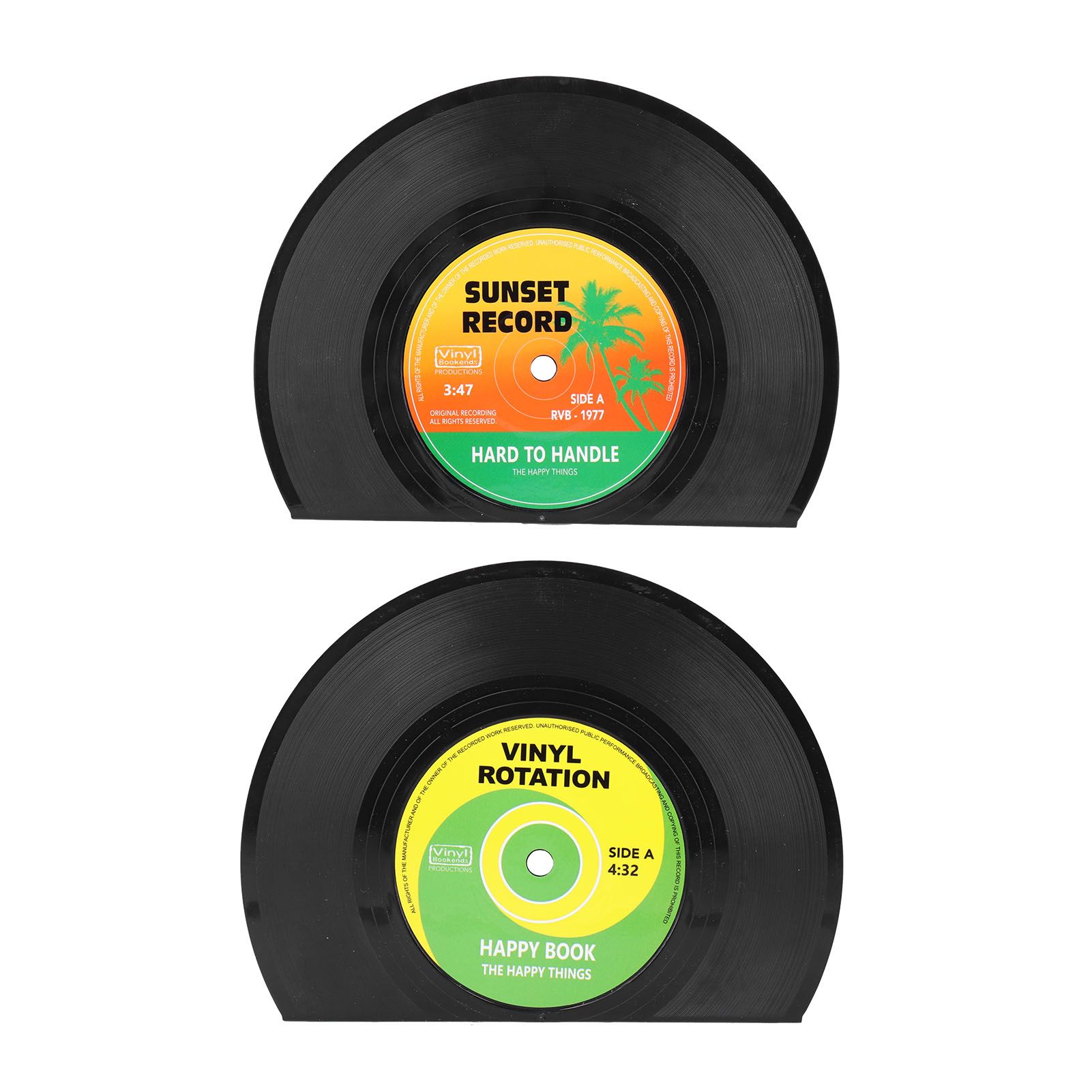 2Pcs/Set Bookend Vintage CD Record Shape Book Stand Holder Organizer Home view 9