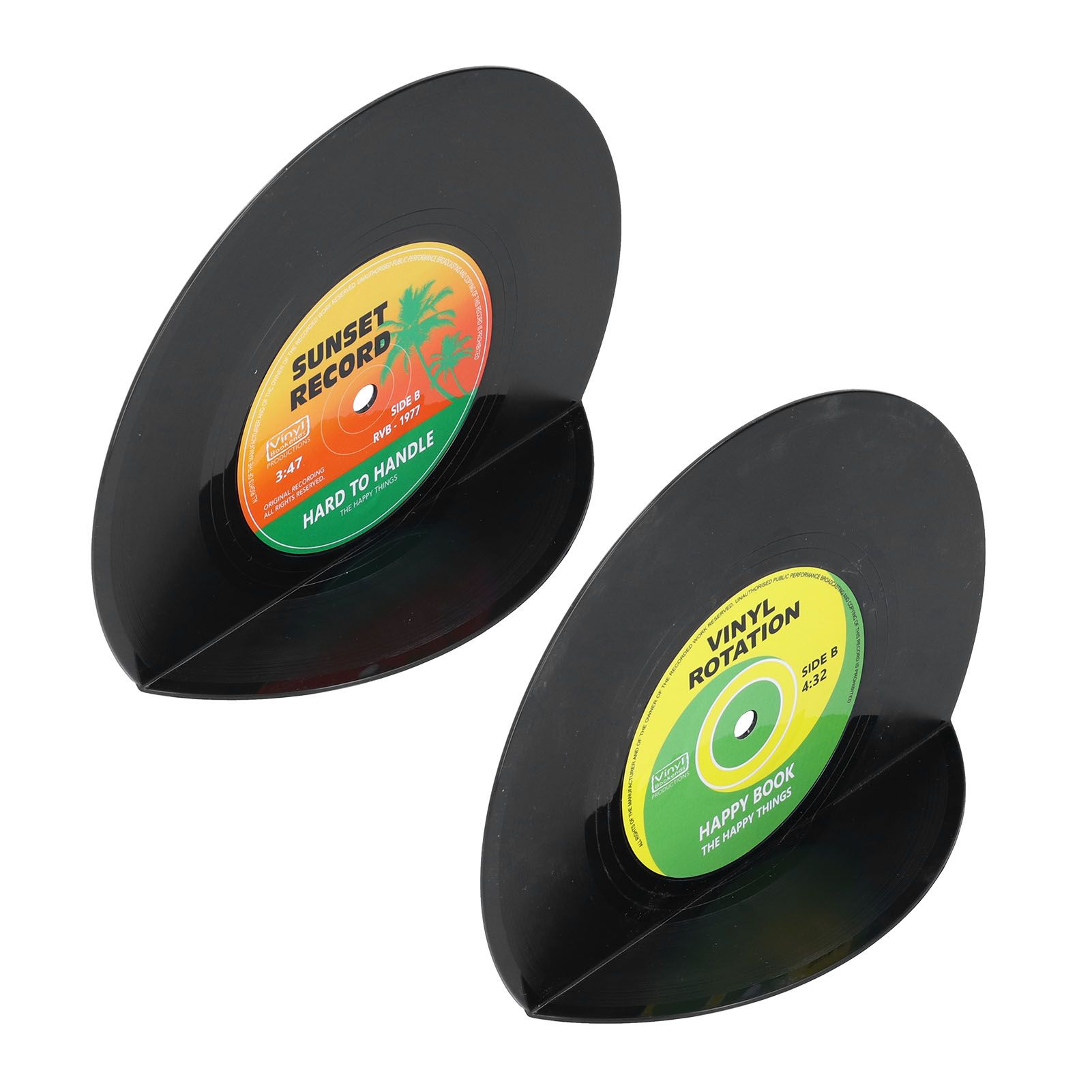 2Pcs/Set Bookend Vintage CD Record Shape Book Stand Holder Organizer Home view 10