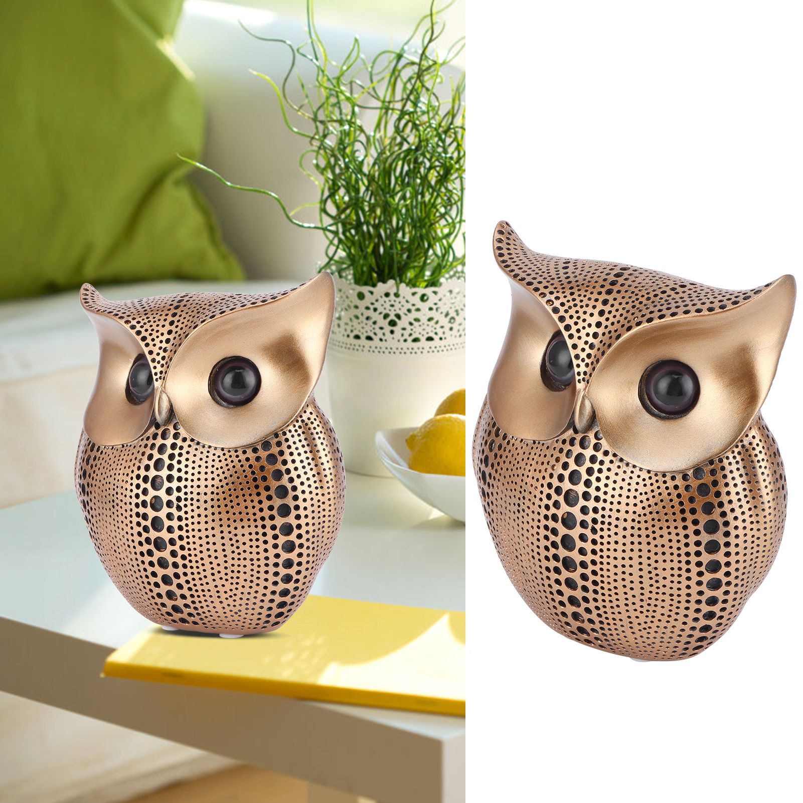 Owl Statue Figurine Ornament Innovative Resin Animal Sculpture Art Crafts Home view 12