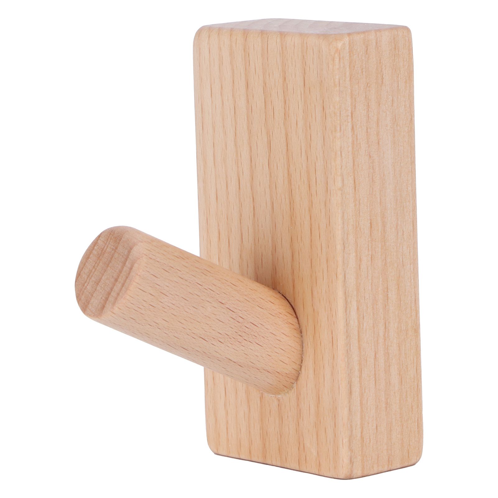 Originality Wall Hanging Hook Wooden Door Clothes Hat Hanger for Bedroom Bathroom view 2