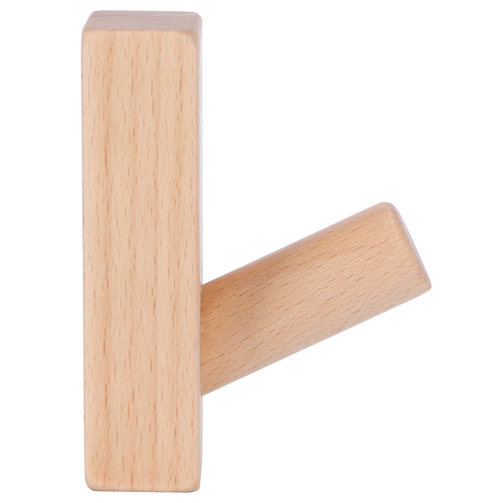 Originality Wall Hanging Hook Wooden Door Clothes Hat Hanger for Bedroom Bathroom view 3