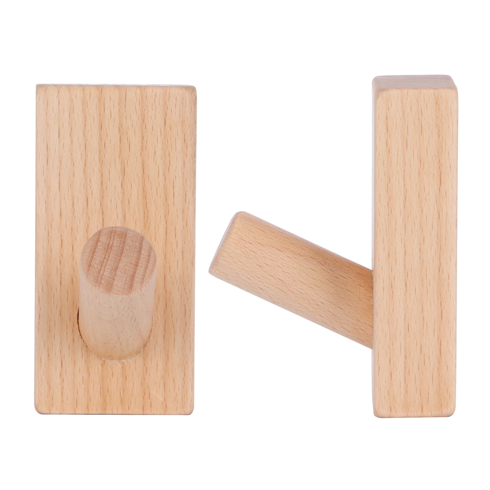 Originality Wall Hanging Hook Wooden Door Clothes Hat Hanger for Bedroom Bathroom view 9