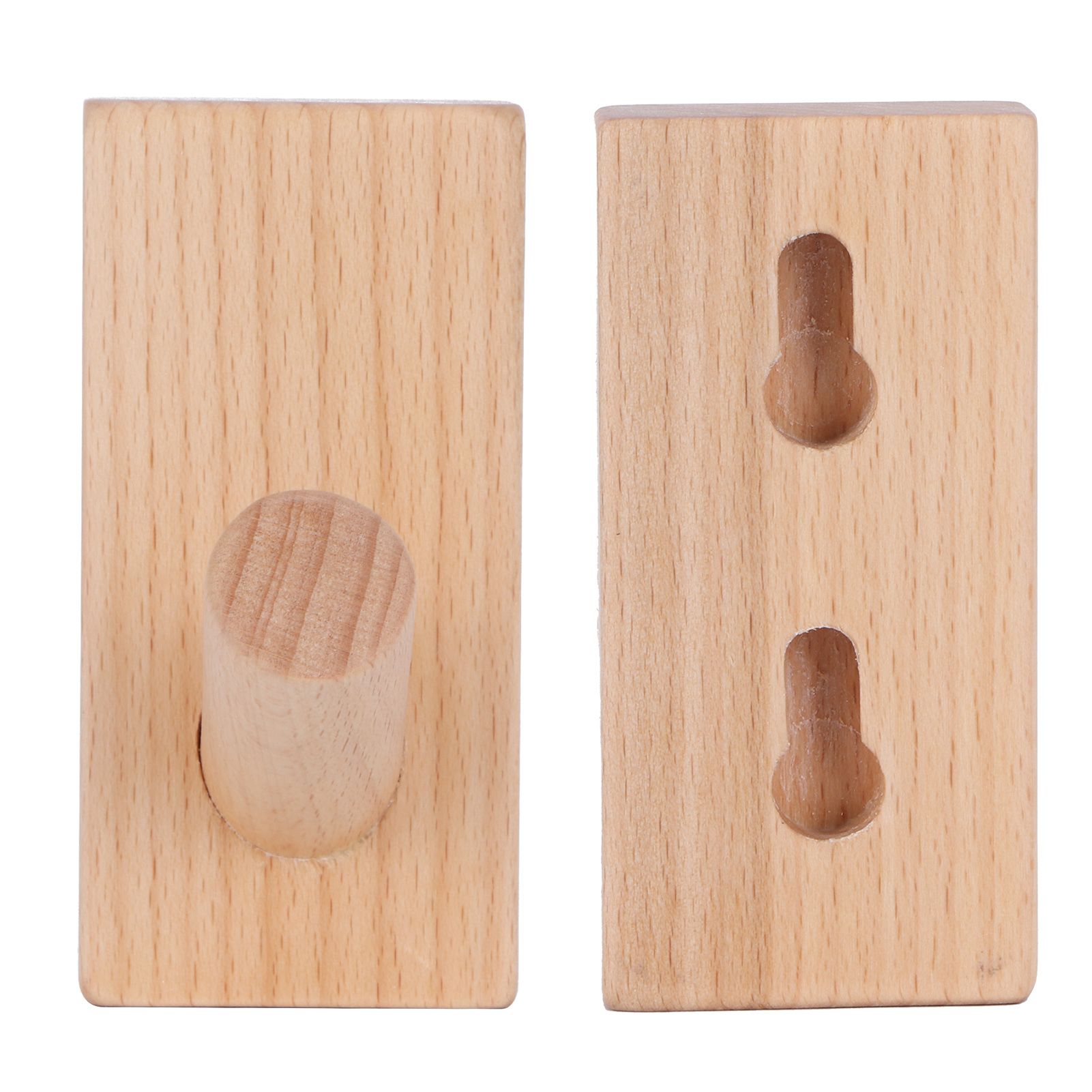 Originality Wall Hanging Hook Wooden Door Clothes Hat Hanger for Bedroom Bathroom view 10