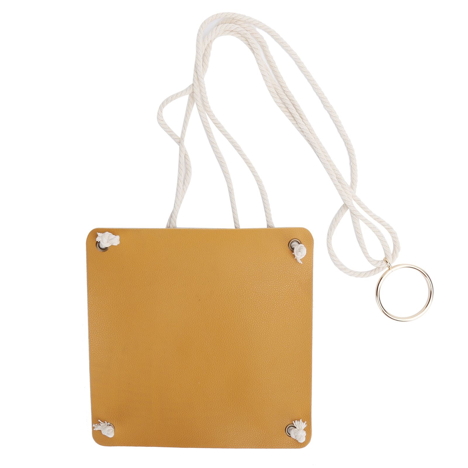 Hanging Planter Holder PU Leather Base Cotton Rope Net Flowerpot Hanging