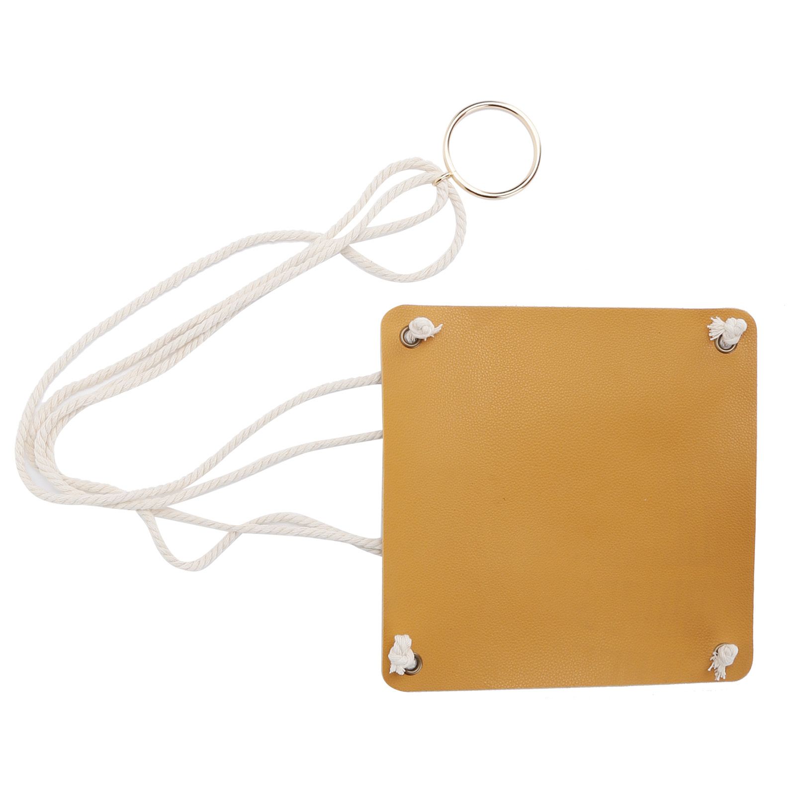 Hanging Planter Holder PU Leather Base Cotton Rope Net Flowerpot Hanging view 3
