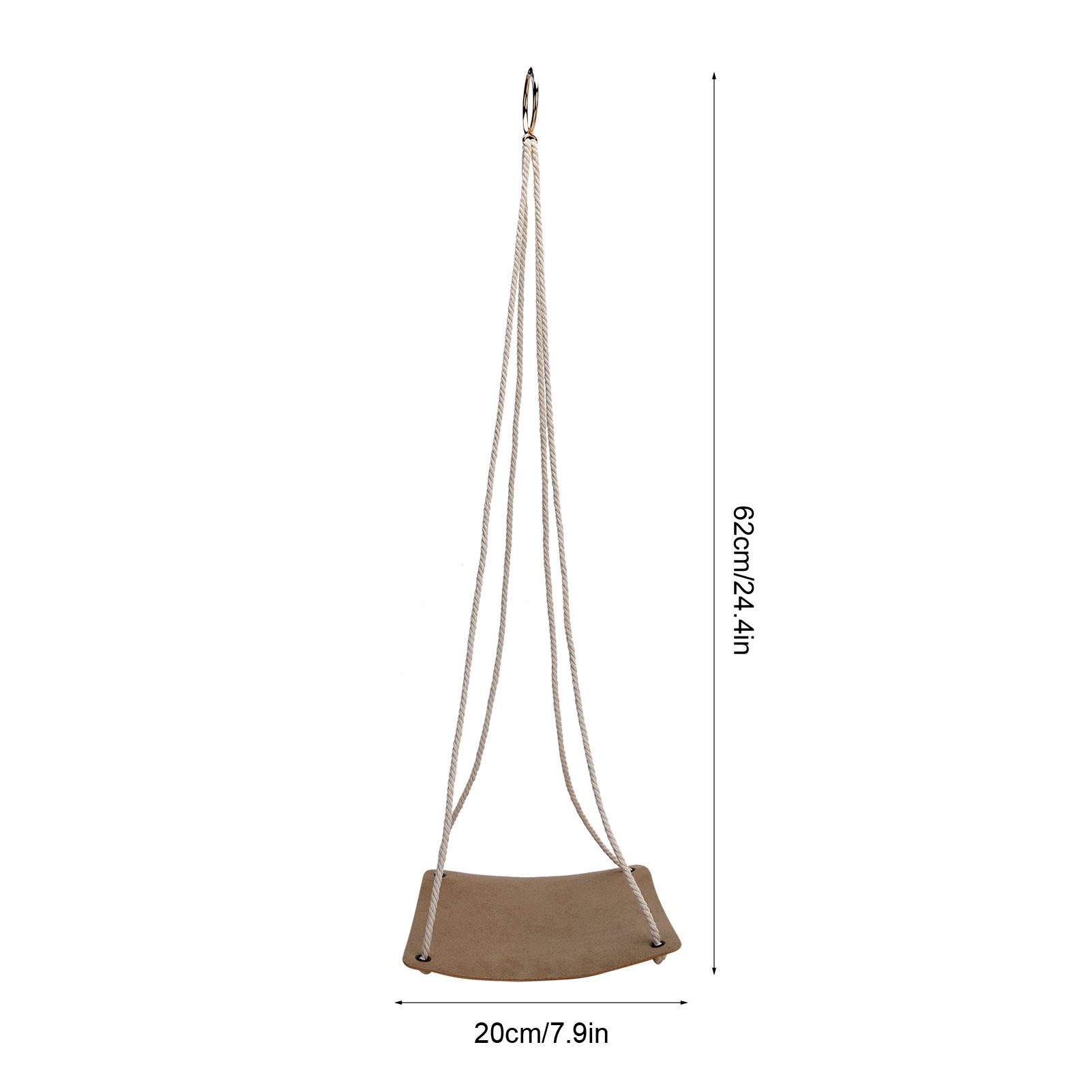 Hanging Planter Holder PU Leather Base Cotton Rope Net Flowerpot Hanging view 12