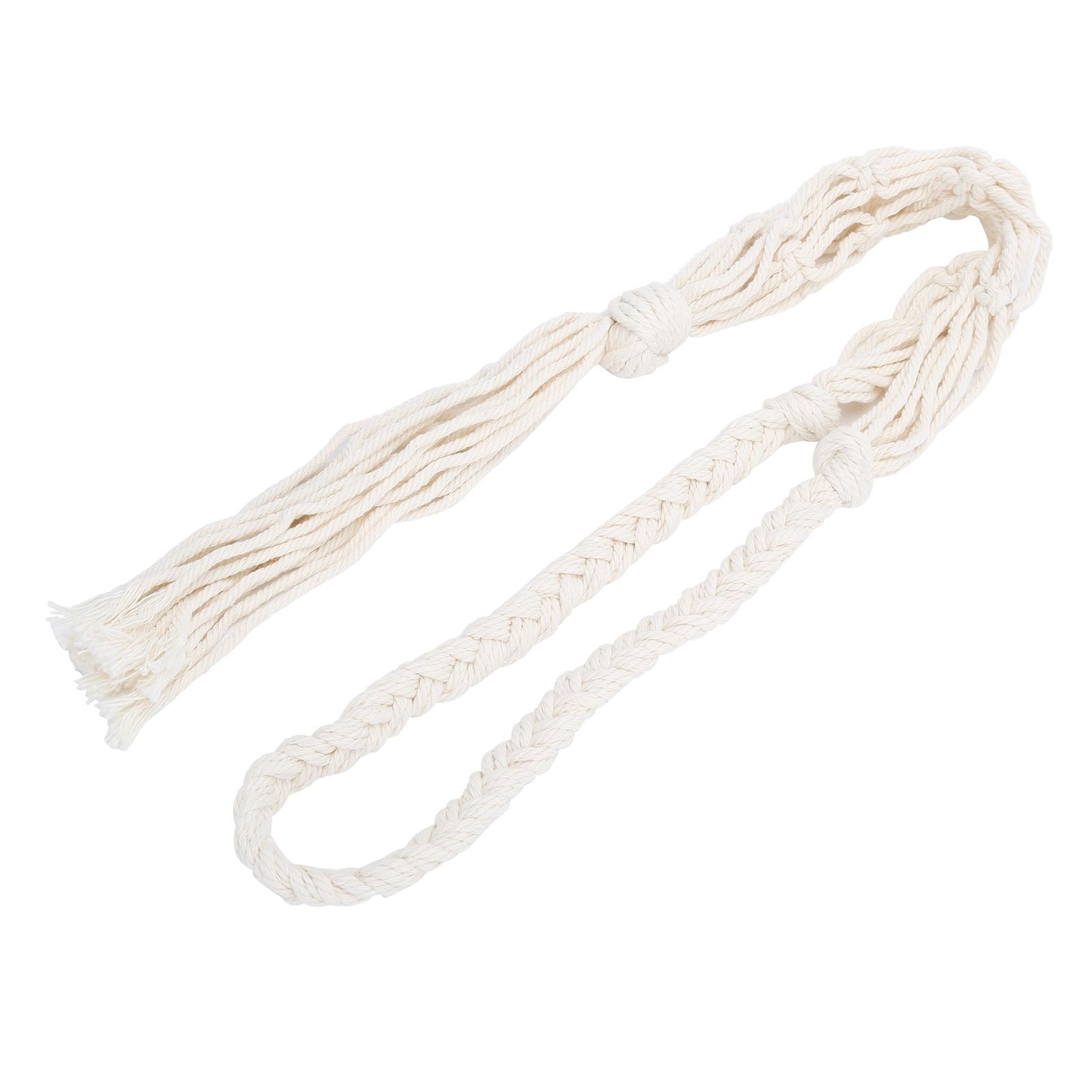 Wine Bottle Holder Bohemian Style Hand Knitting Cotton Rope Bottles Storage view 2