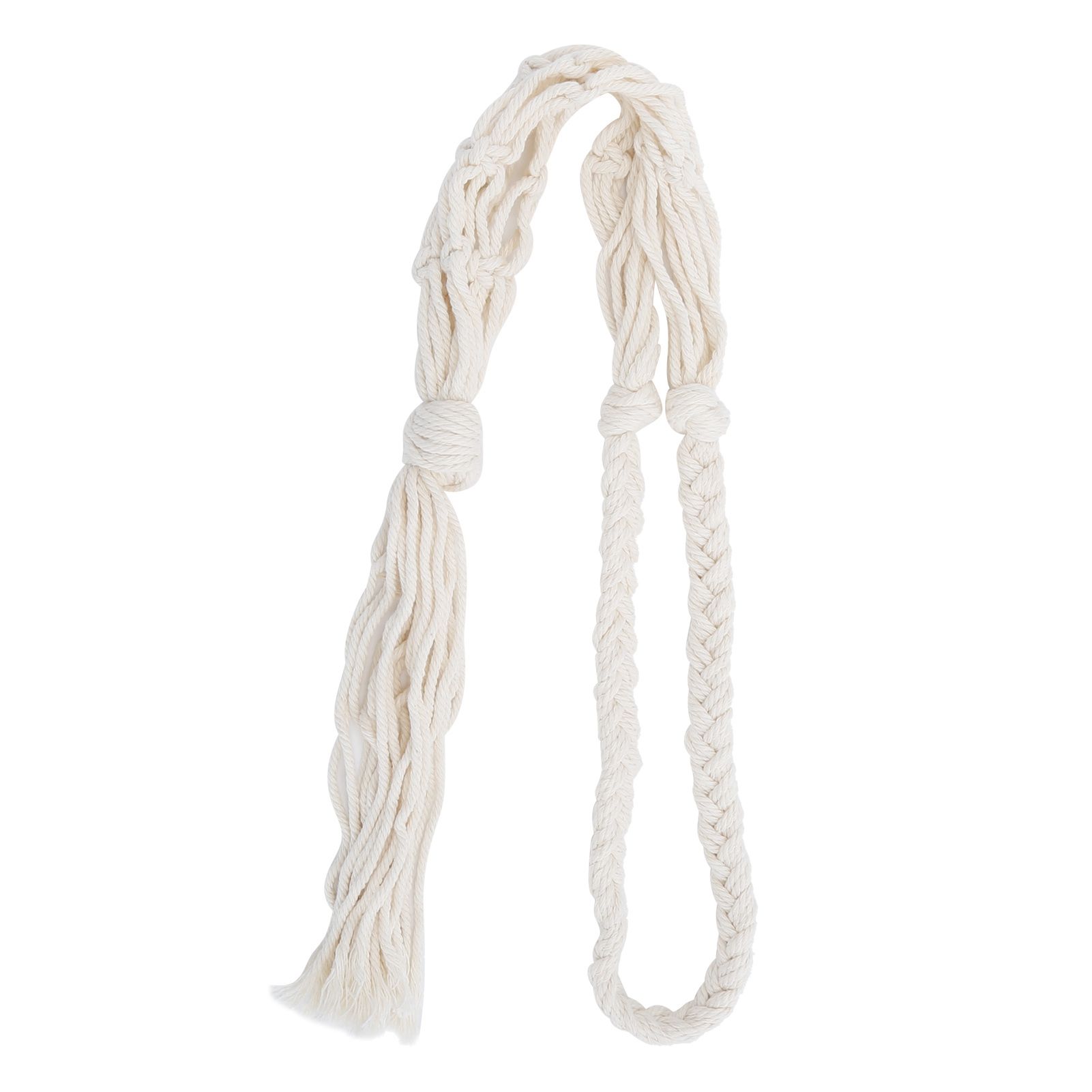 Wine Bottle Holder Bohemian Style Hand Knitting Cotton Rope Bottles Storage view 3