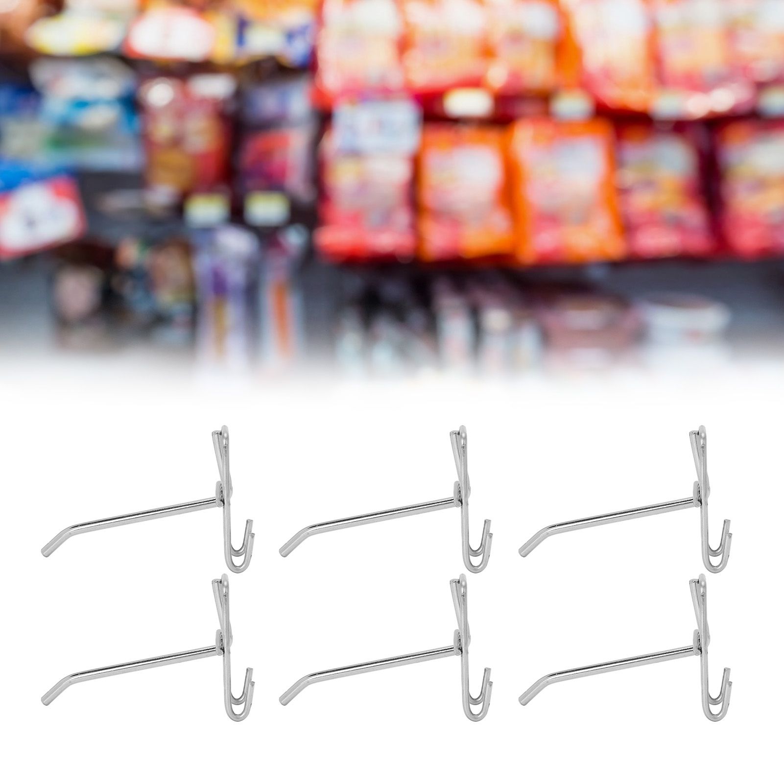 30pcs Supermarket Hook Iron Grid Shelf Hook Jewelry Display Shelf Hook 3.5mm view 10