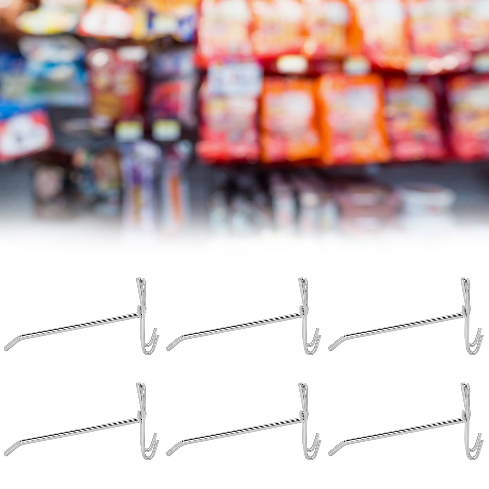 30pcs Supermarket Hook Iron Grid Shelf Hook Jewelry Display Shelf Hook 3.5mm view 10
