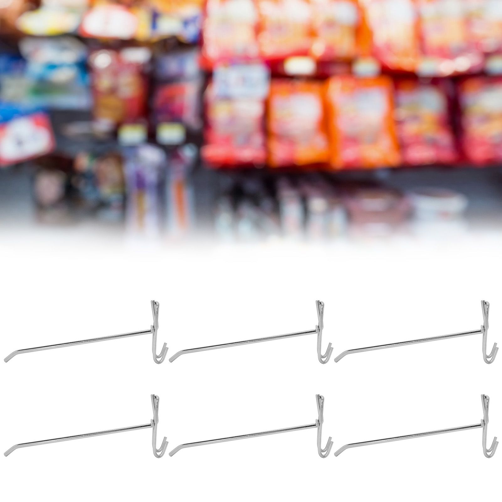 30pcs Supermarket Hook Iron Grid Shelf Hook Jewelry Display Shelf Hook 3.5mm view 10