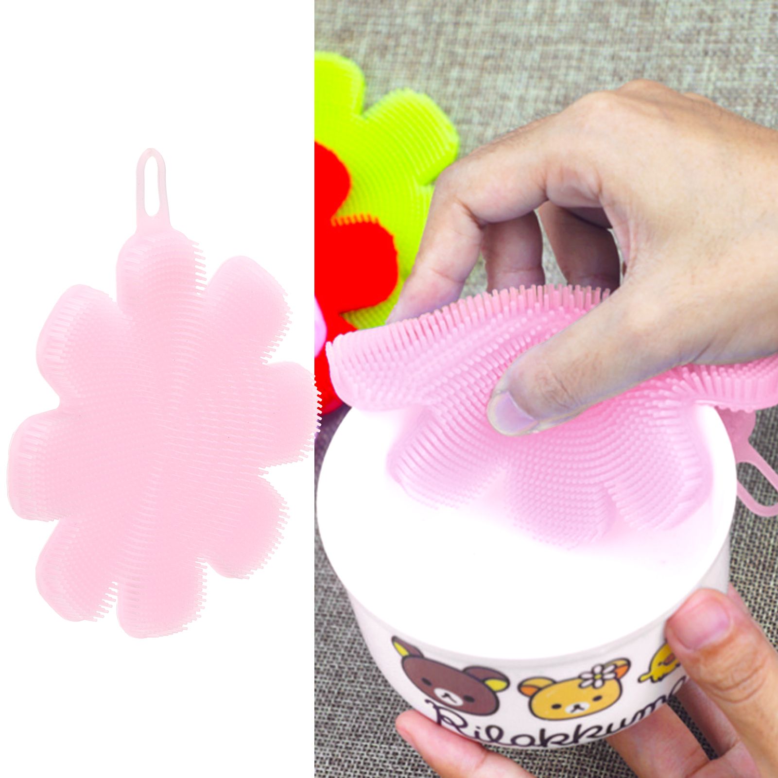 Multifunction Silicone Dish Washing Brush Bowl Pot Pan Wash Cleaning Brush view 10