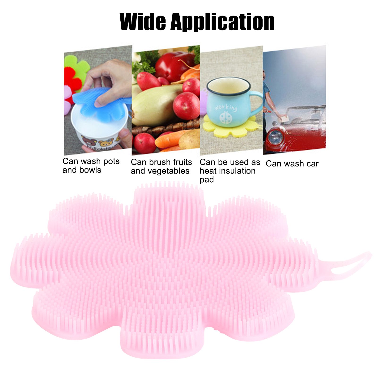 Multifunction Silicone Dish Washing Brush Bowl Pot Pan Wash Cleaning Brush view 15