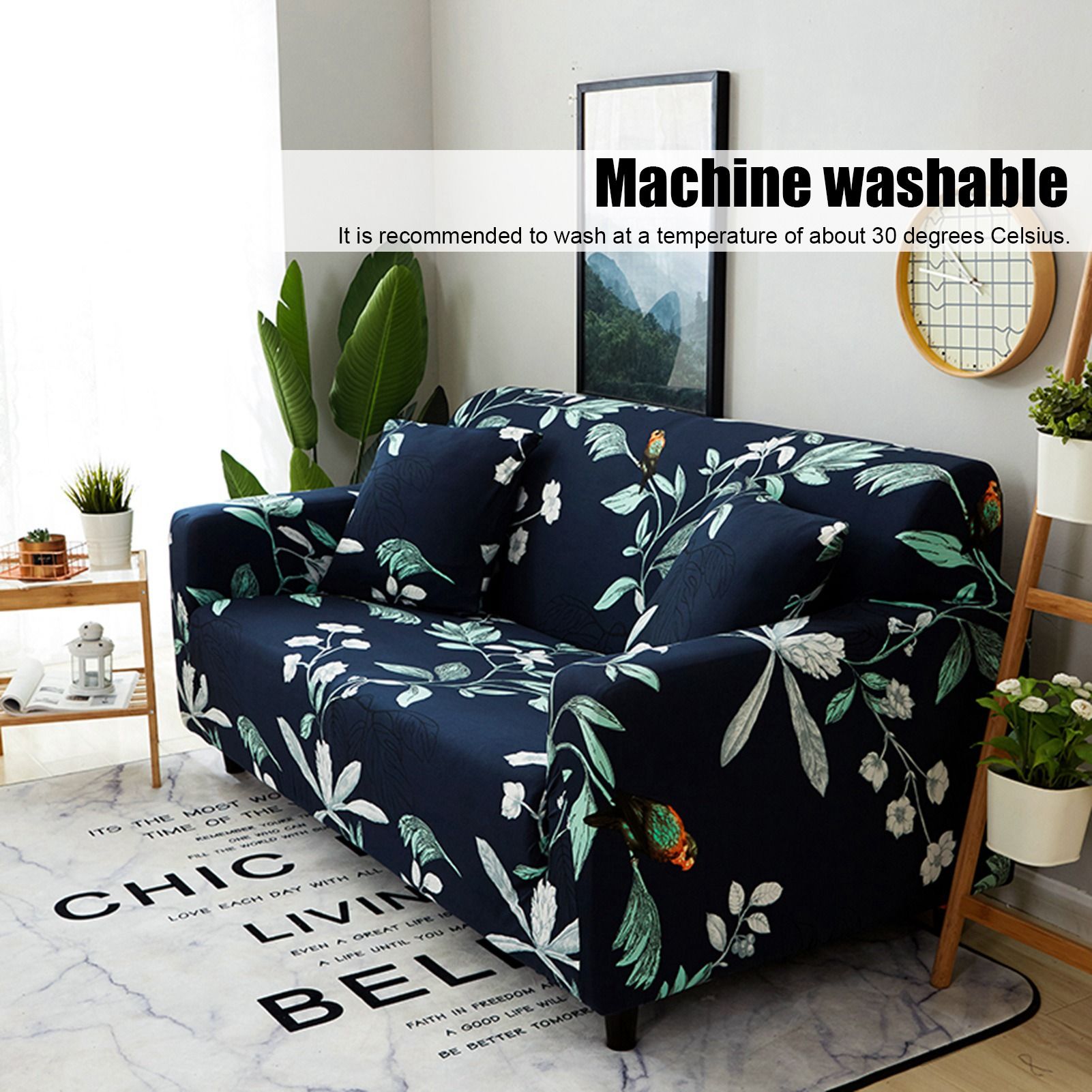 Elastic Sofa Cover Soft Polyester Fiber Slipcover Protector Furniture view 14