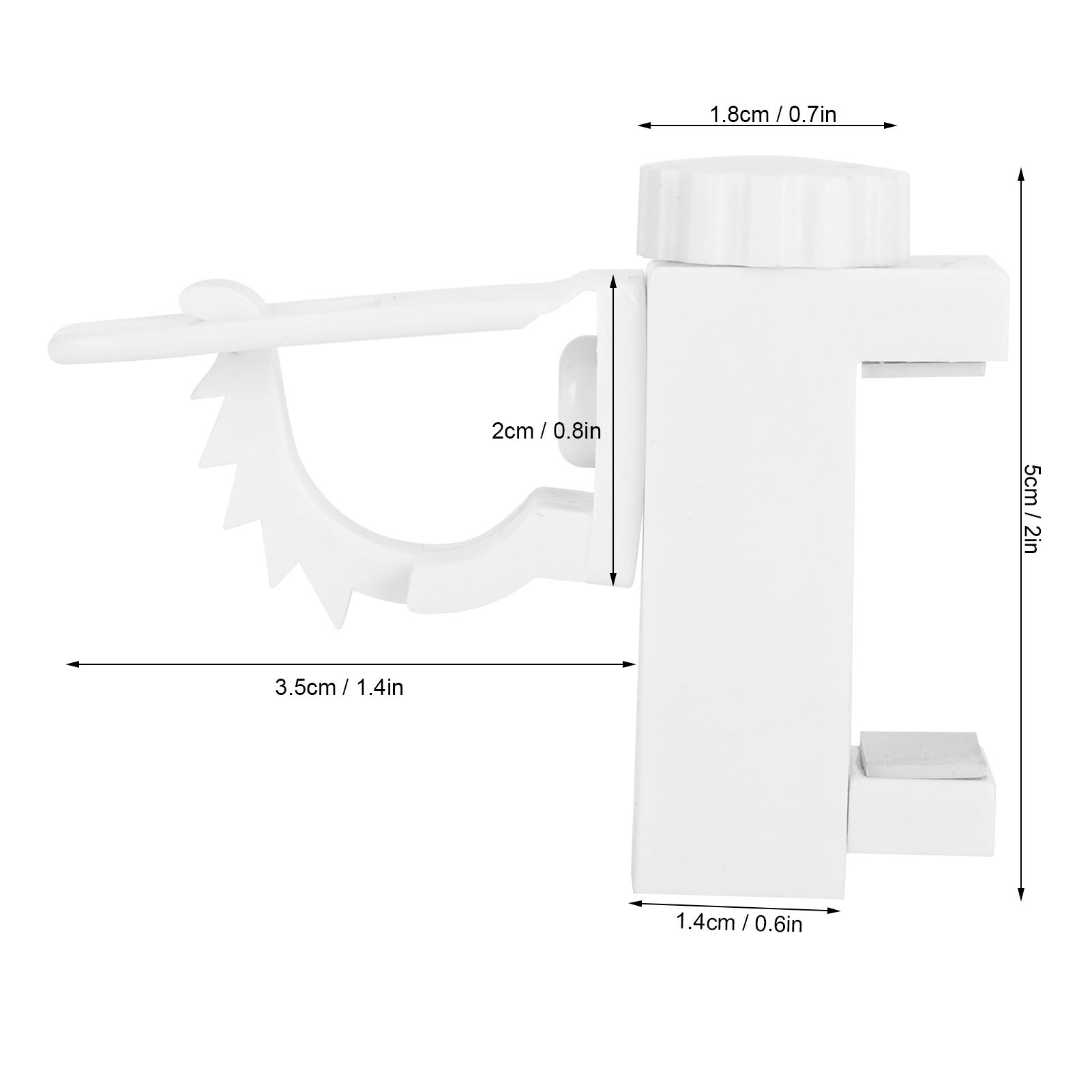 Curtain Rod Pole Holder Multipurpose Hanging Rod Clamp Hanger Organizer view 14