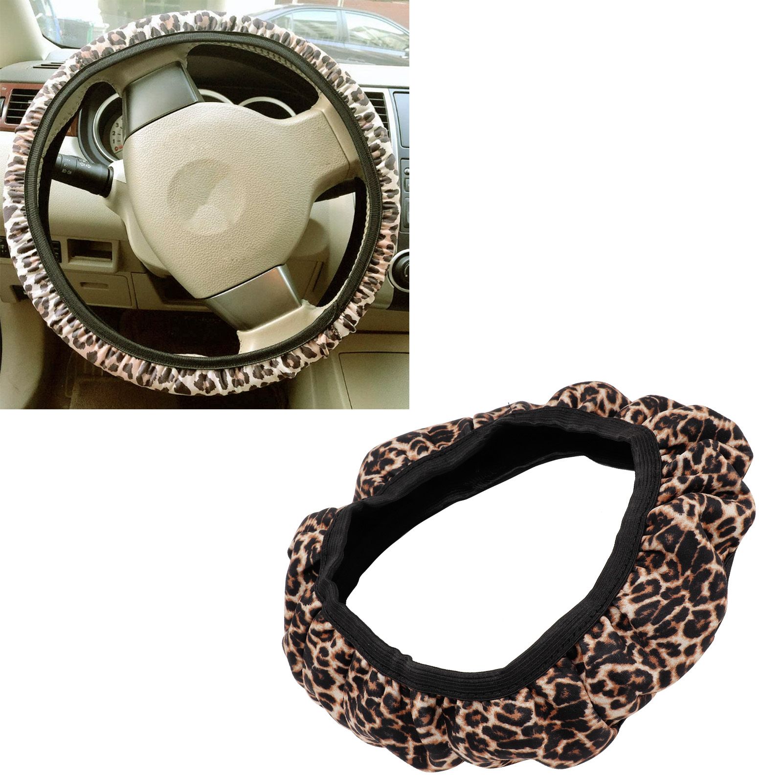 4PCS Universal Steering Wheel Cover Cup Holder Coasters Keyring Set Car view 12