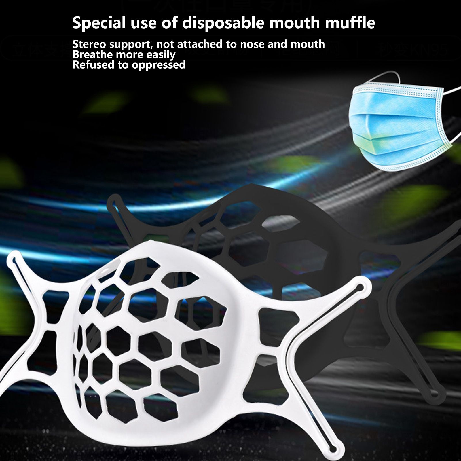 Mouth Muffle Bracket Reusable Washable Breathing Mouth Muffle Support Frame view 14