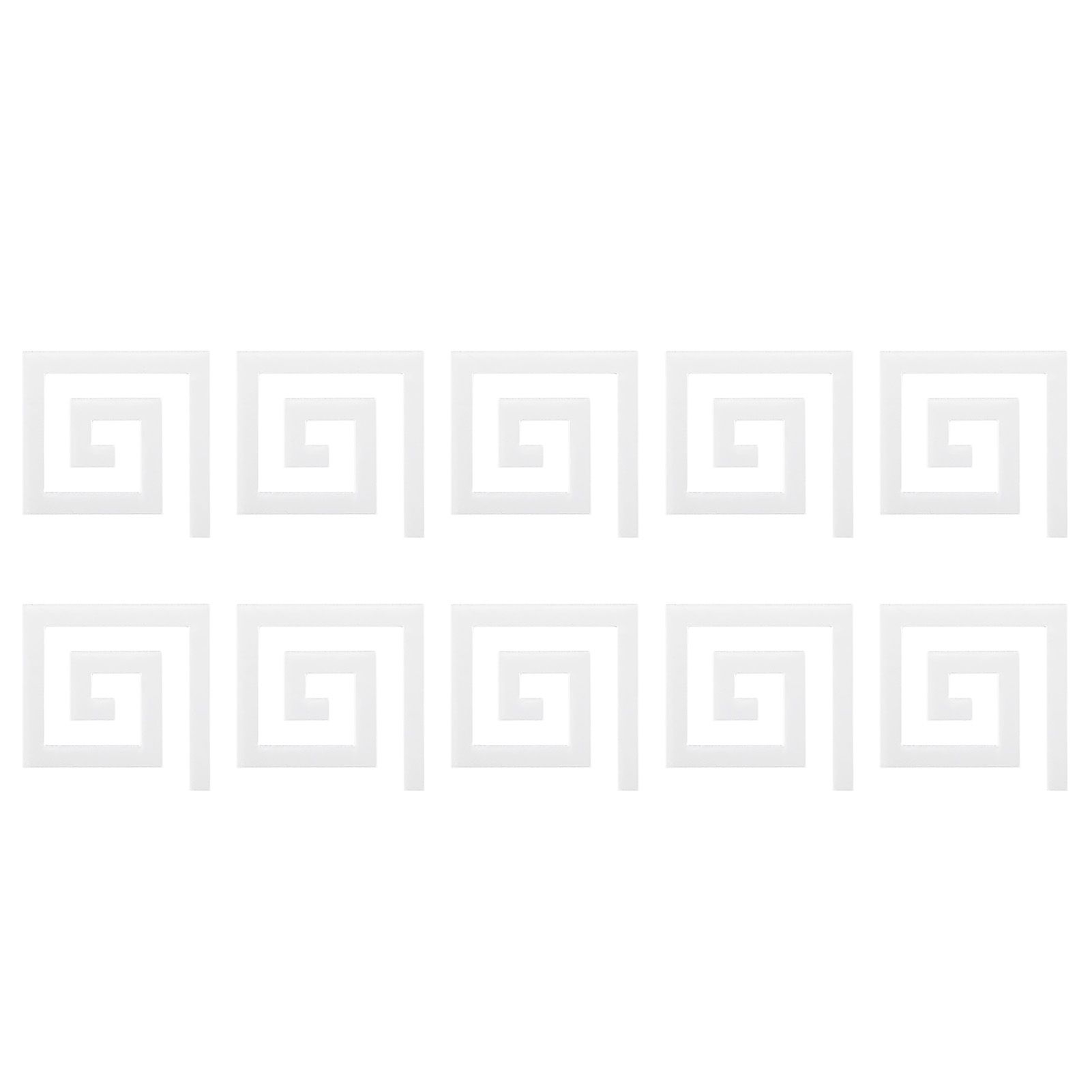 10Pcs 5x5CM DIY Waist Line Mirror Sticker Modern Acrylic Wall Stickers for view 7