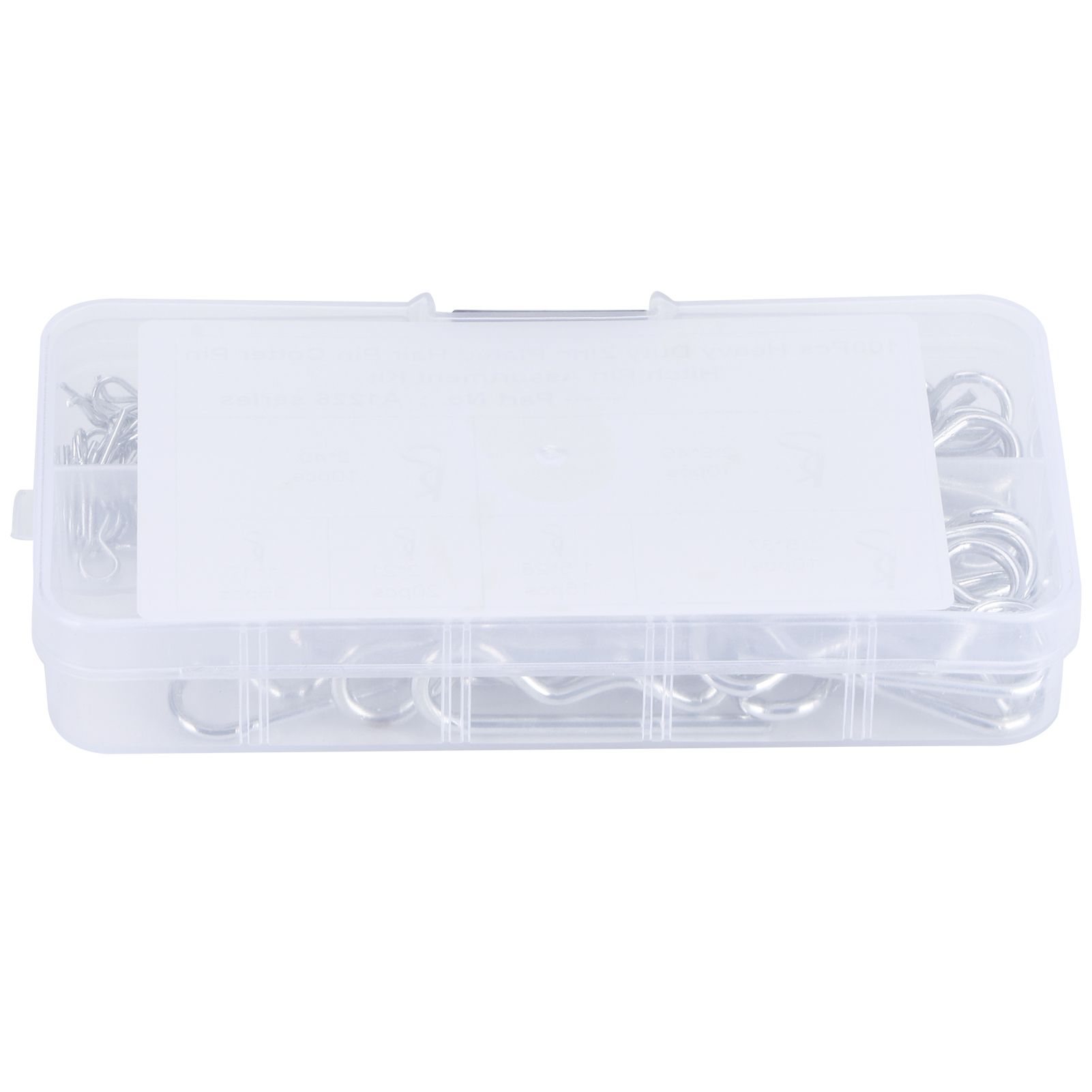 100Pcs R Cotter Pins Tractor Pin Clips with Plastic Box Assortment Kit view 3