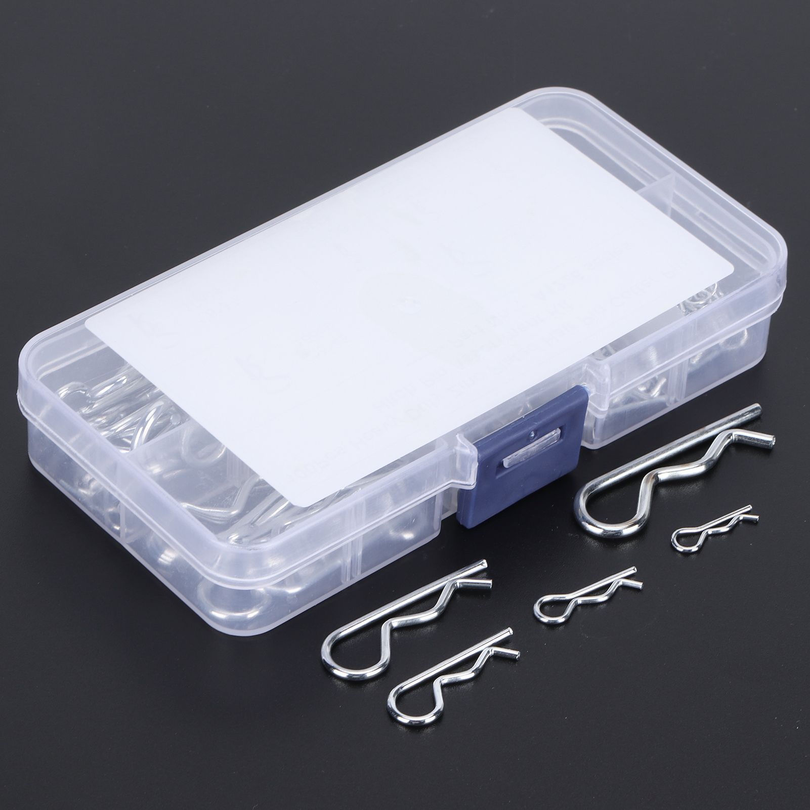 100Pcs R Cotter Pins Tractor Pin Clips with Plastic Box Assortment Kit view 14